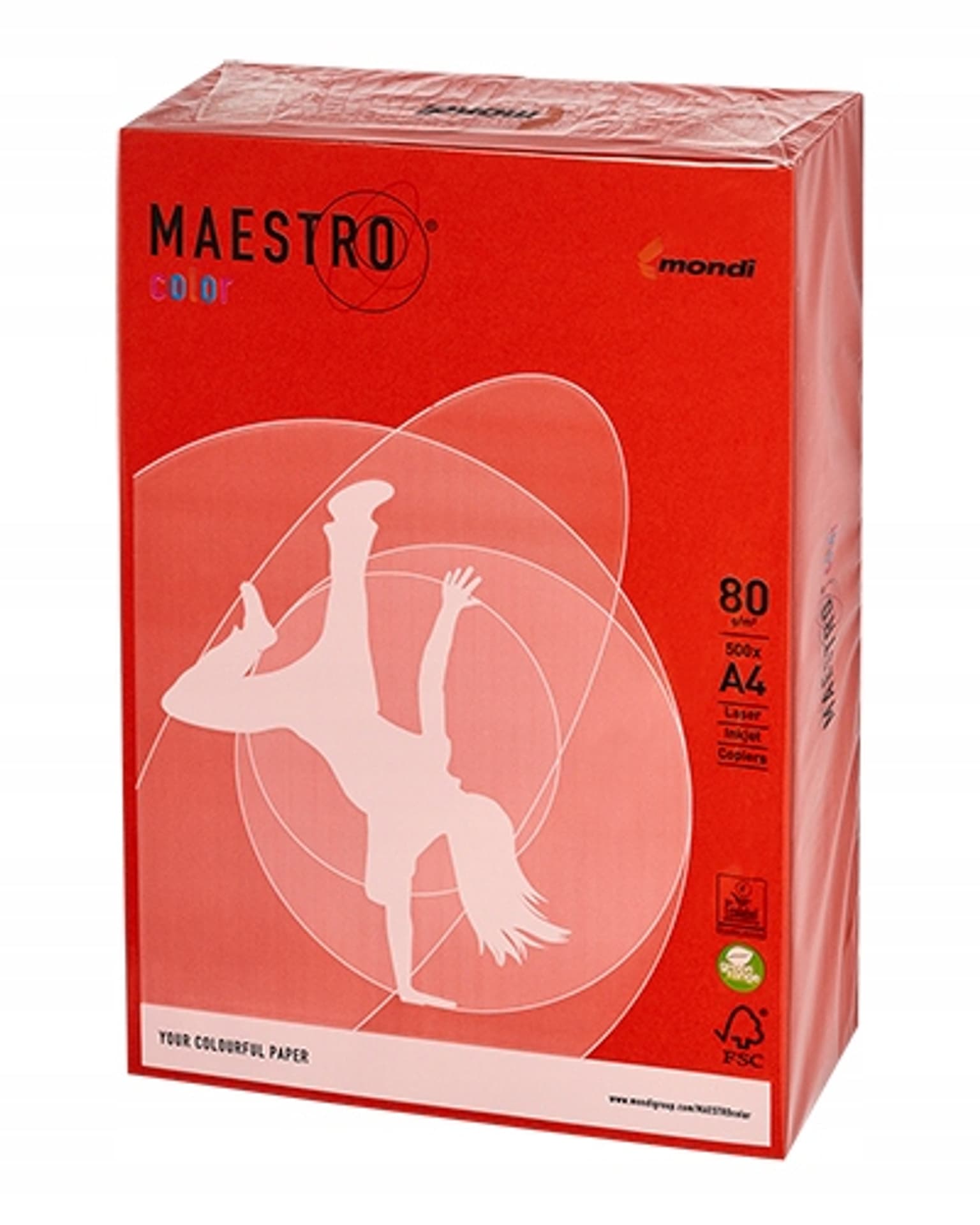 

Papier ksero A4 80g MAESTRO COLOR ZR09 czerwień ceglasta Intensywny