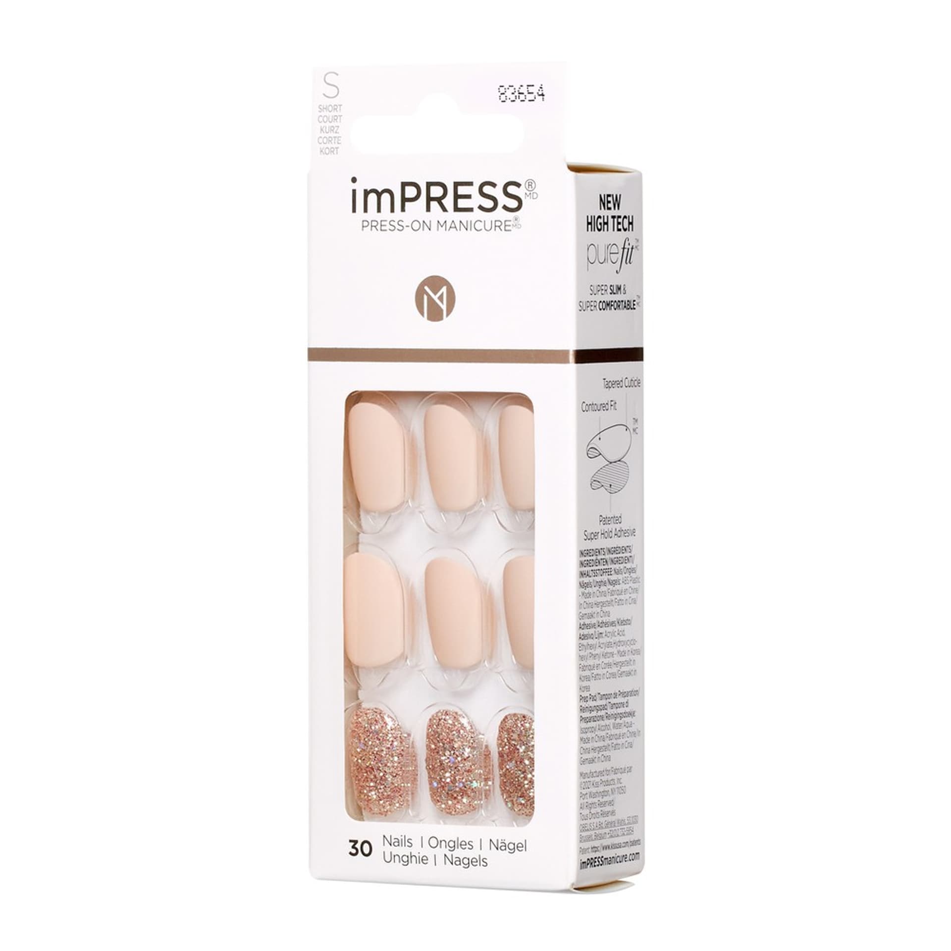 

KISS Sztuczne Paznokcie samoprzylepne imPress - KIM003 (rozmiar S) 1op.(30szt)