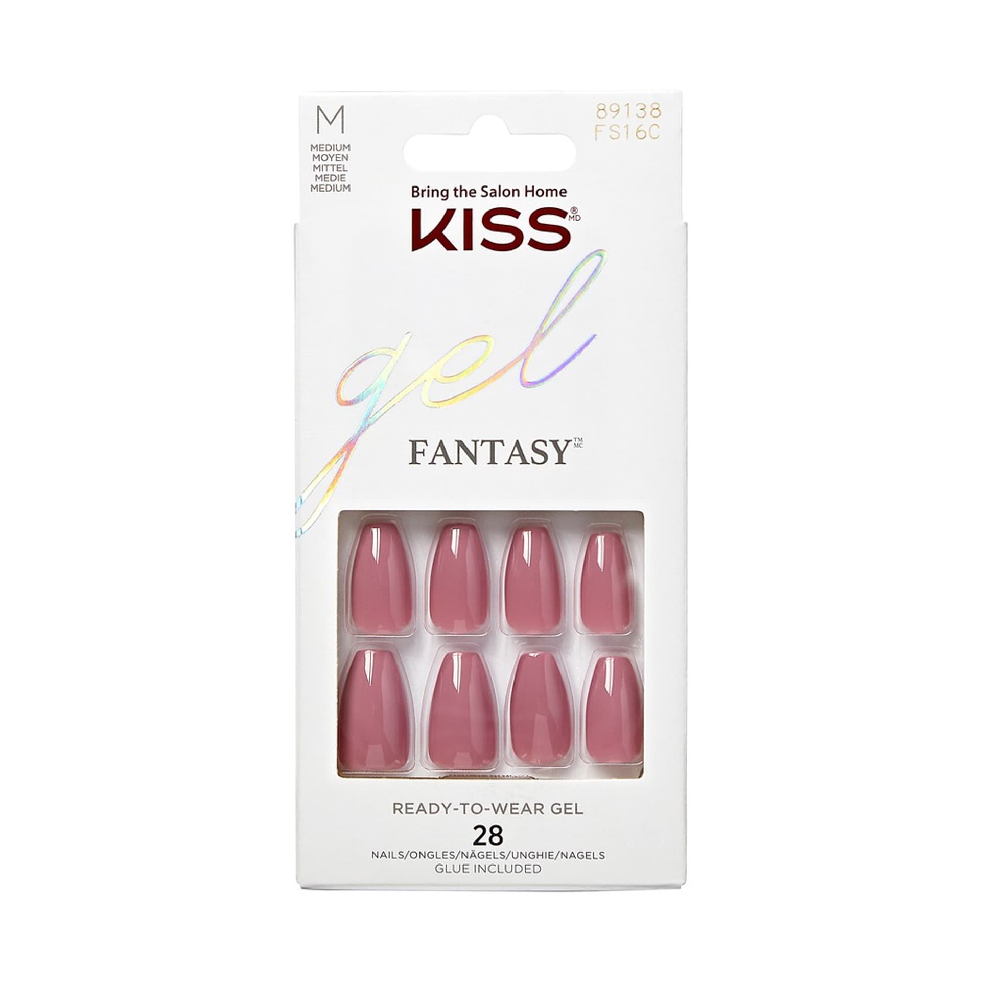 

KISS Sztuczne Paznokcie Gel Fantasy - Letter To U (rozmiar M) 1op.(28szt)