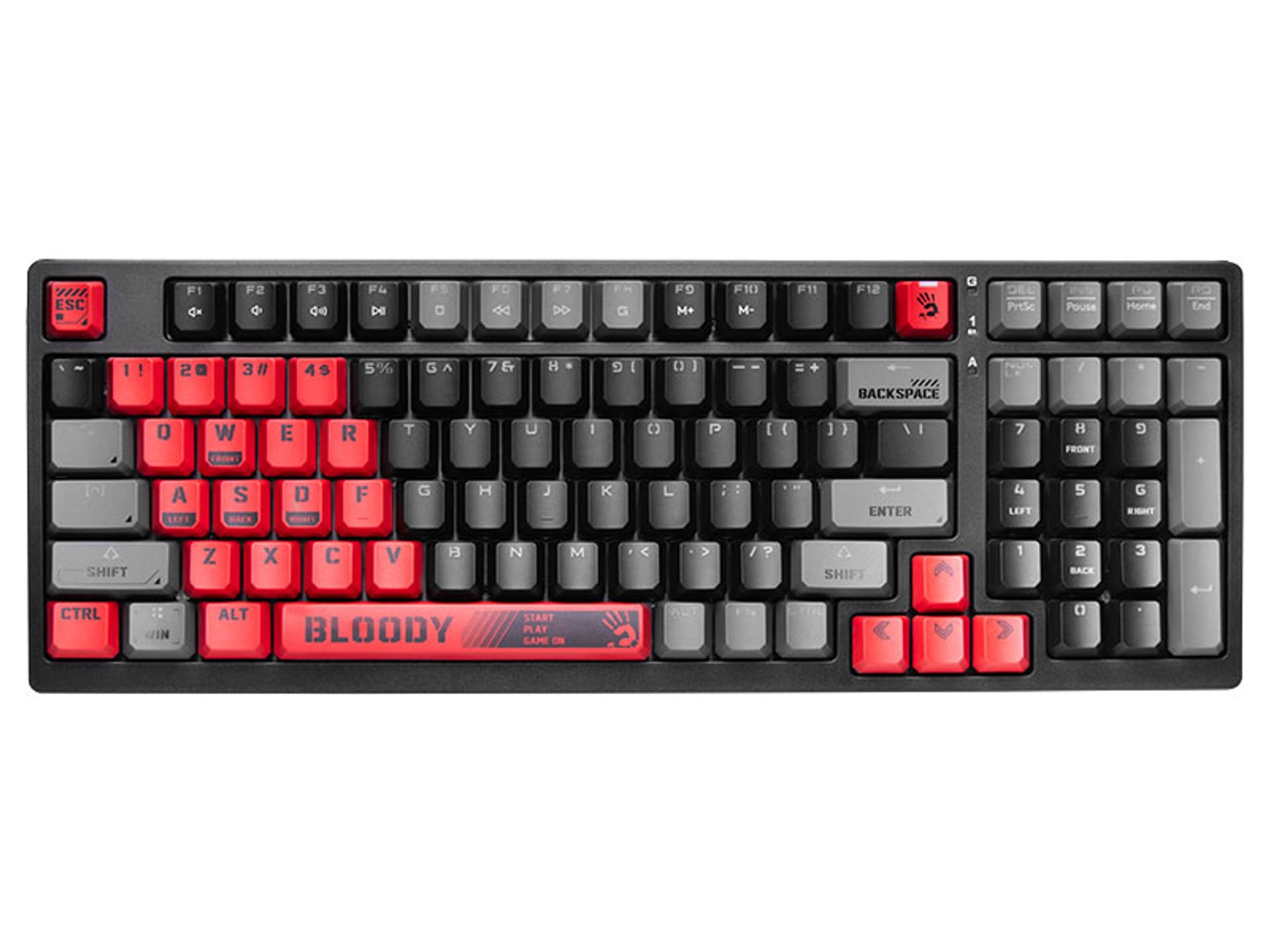 

Klawiatura mechaniczna A4TECH BLOODY S98 USB Sports Red (BLMS Red Switches)