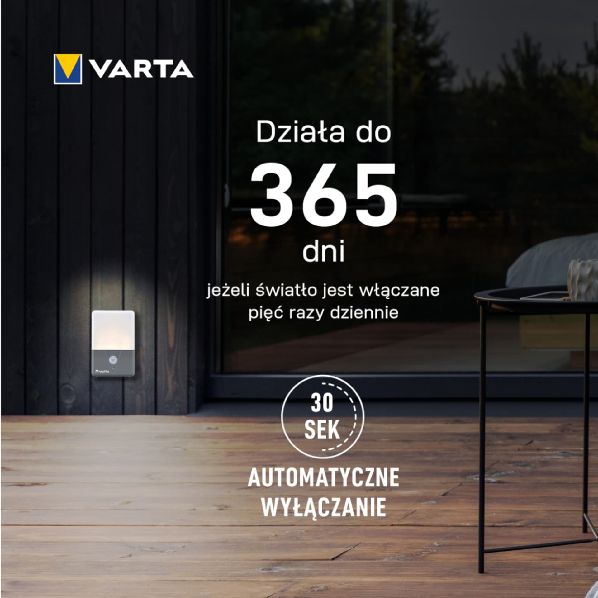 

LAMPA MOTION SENSOR OUTDOOR LIGHT VARTA