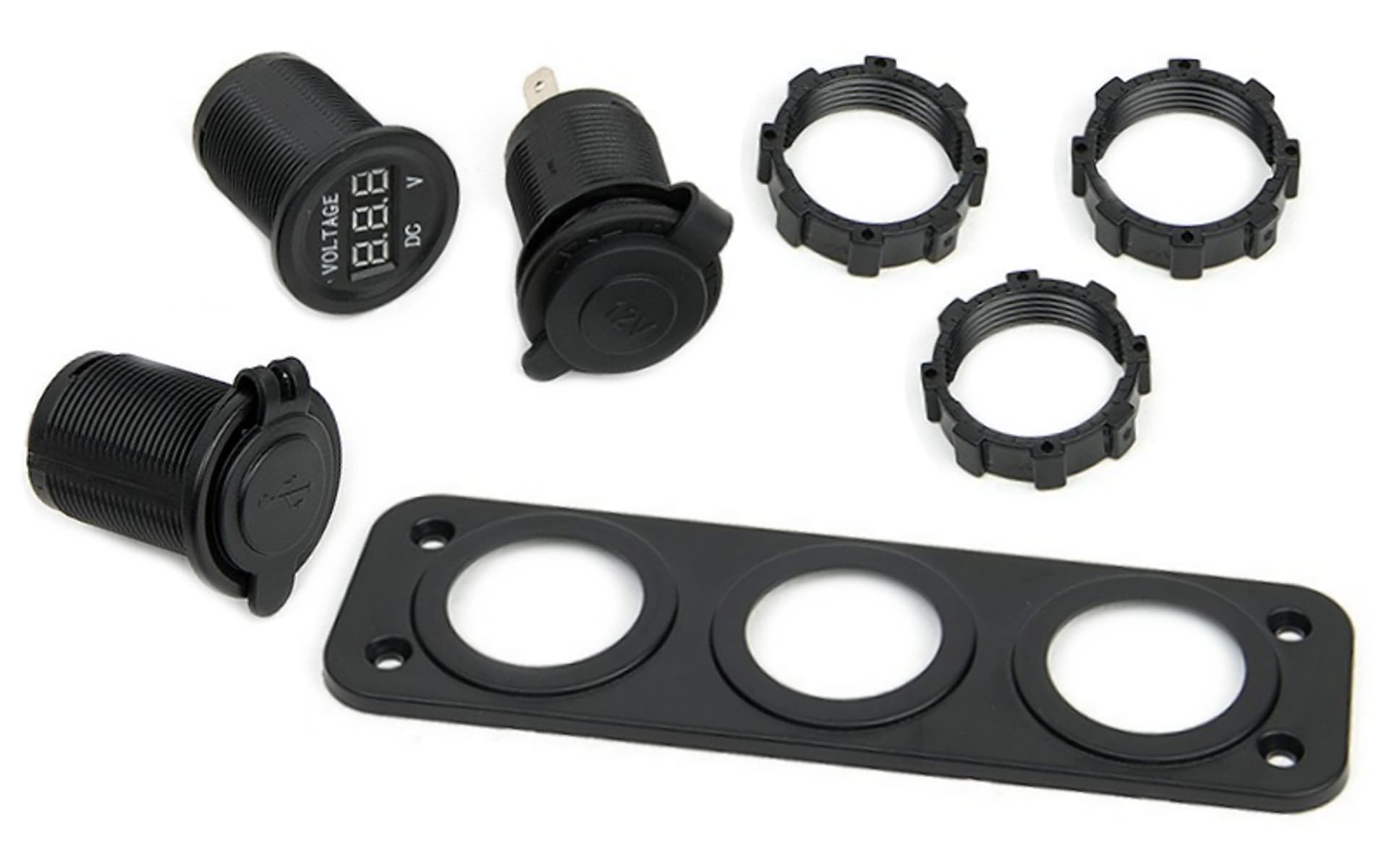 

Gniazdo zapalniczki 12v USB woltomierz Niebieski wyświetlacz