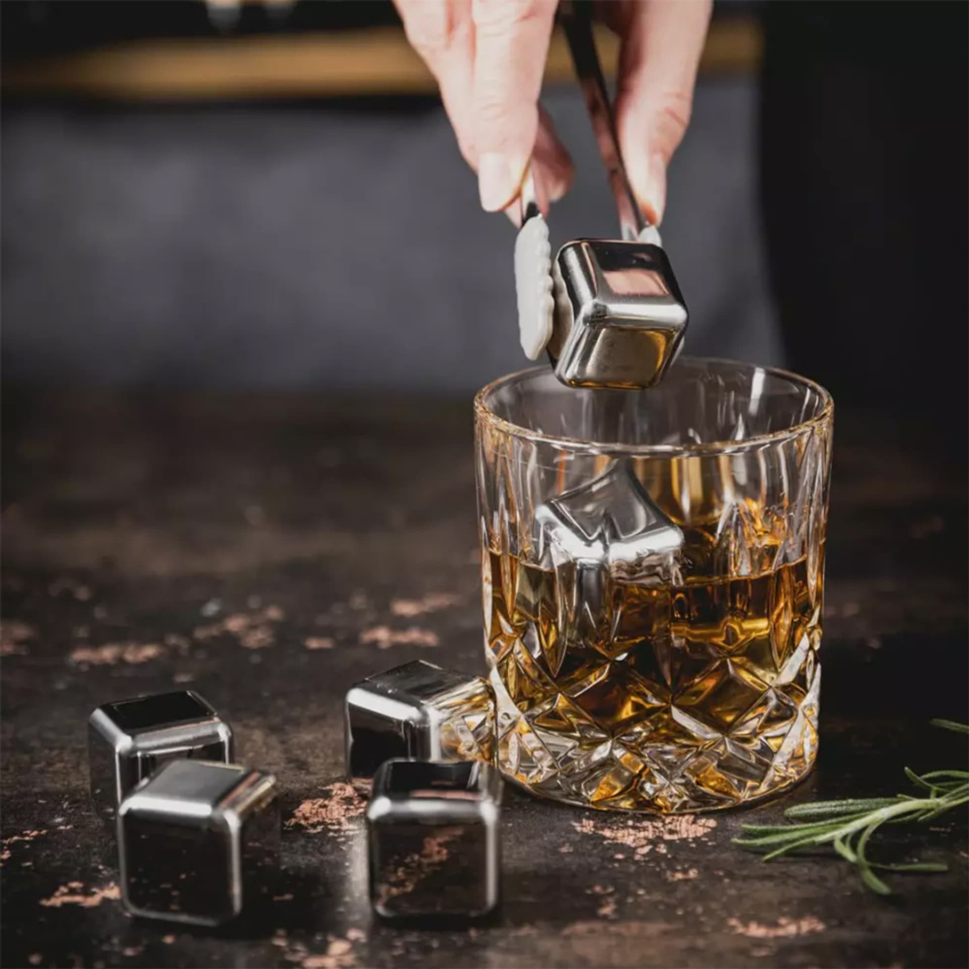 

KOSTKI STALOWE TERMICZNE DO DRINKÓW 8 szt.+ SZCZYPCE KLAUSBERG KB-7651