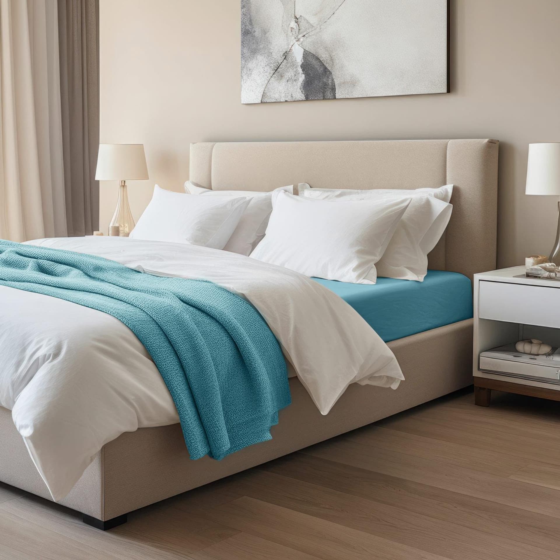 

Prześcieradło jersey elastan z gumką BLUE/NIEBIESKI/180x200x30