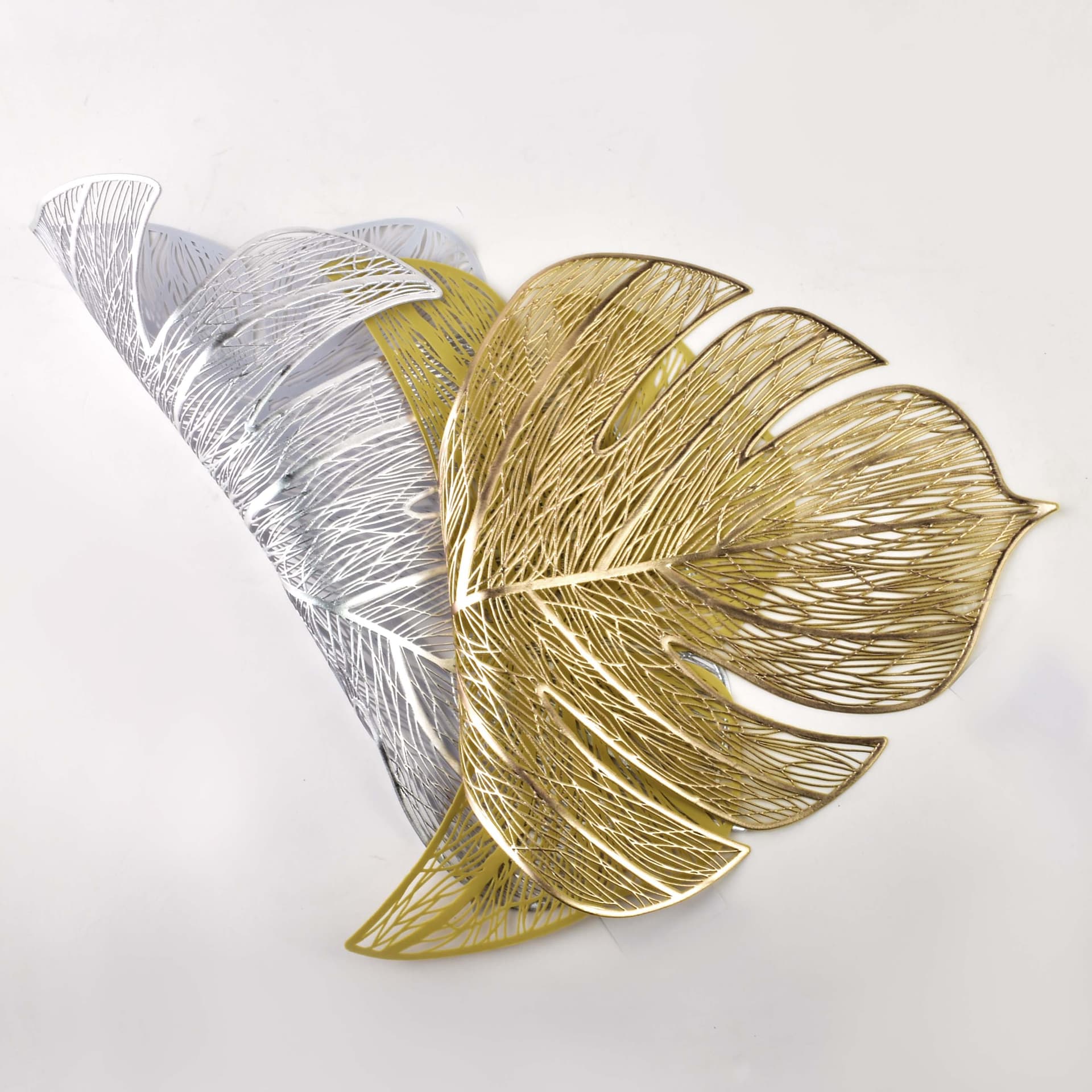 

JUNGLE Mata stołowa 45,5x33xh0,01cm liść srebrny