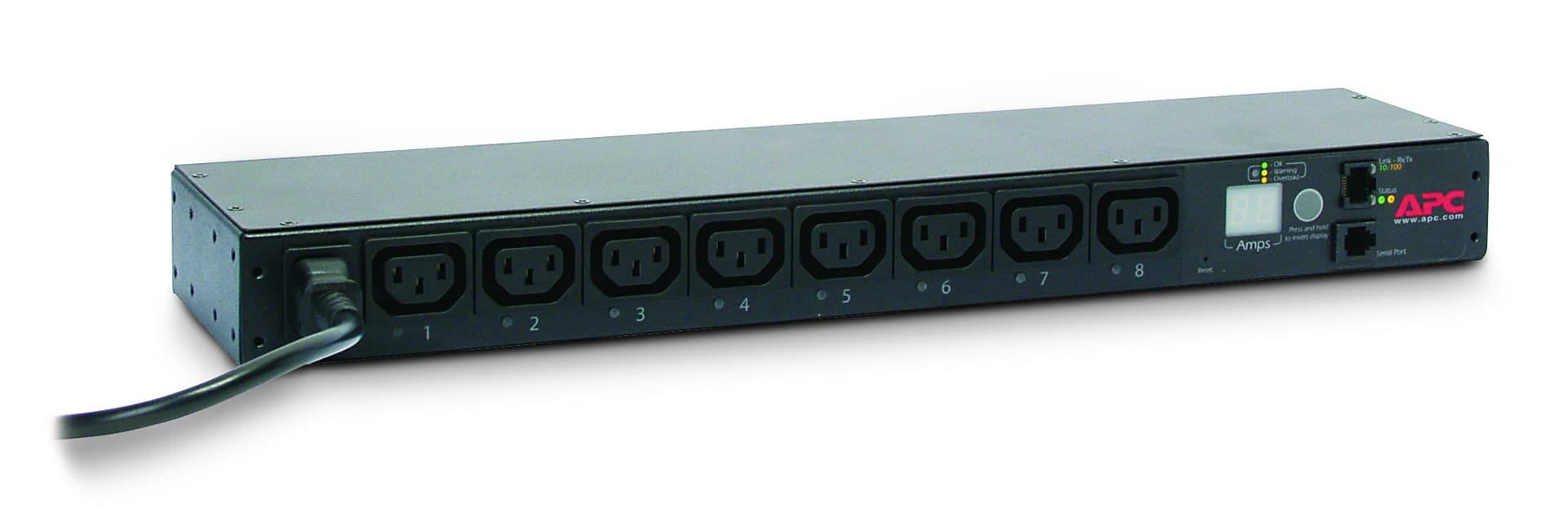 

APC RACK PDU, SWITCHED, 1U, 12A/208V, 10A/230V, (8)C13, 8)c1