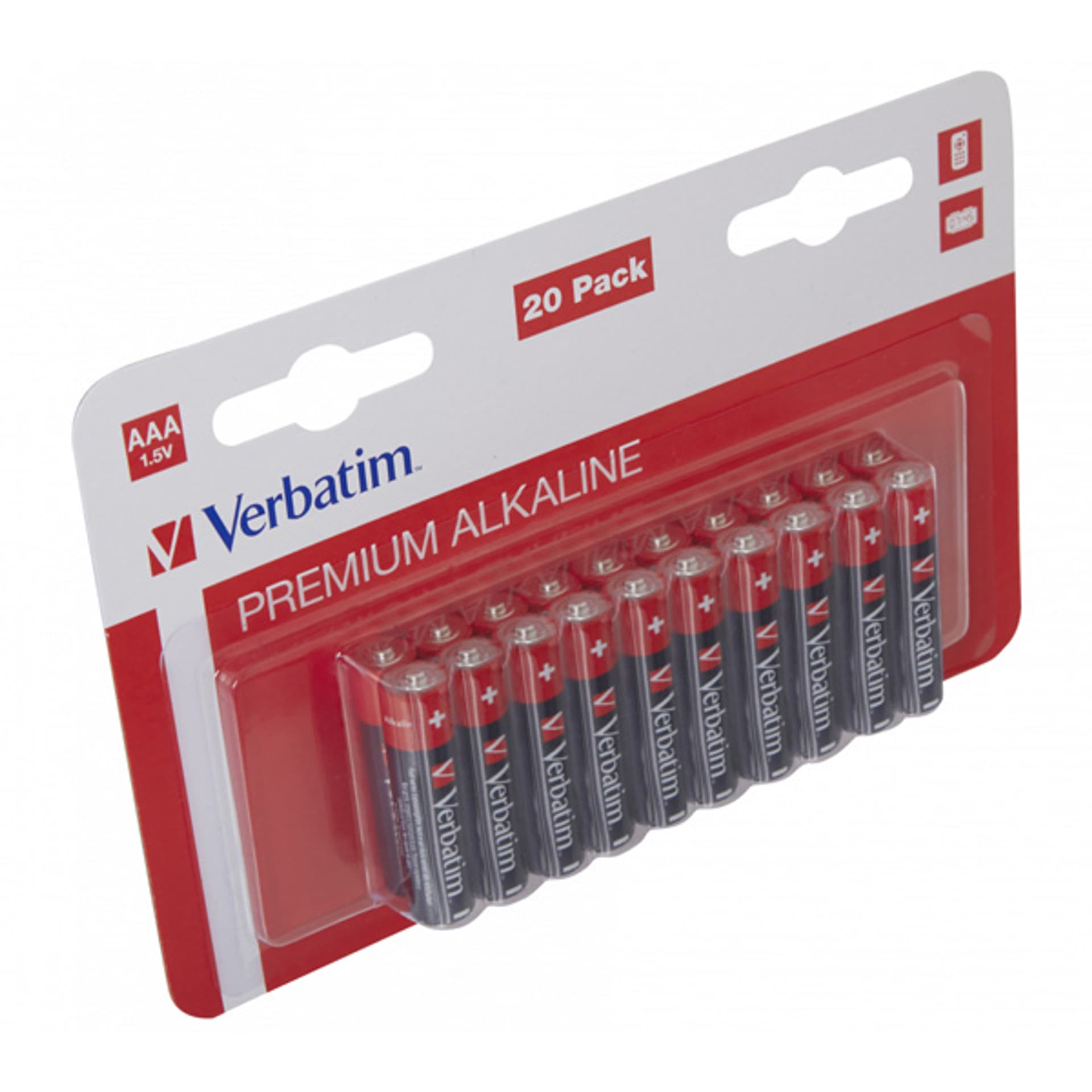 

Bateria alkaliczna, AAA, 1.5V, Verbatim, blistr, 20-pack, 49876