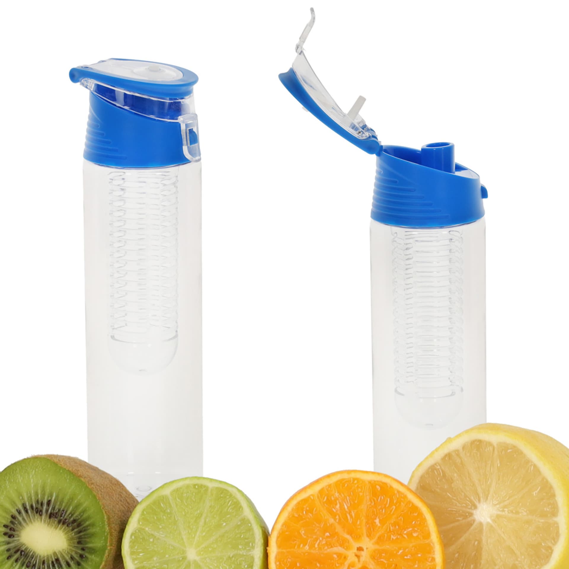 

Butelka bidon na wodę z wkładem na owoce 800ml niebieska