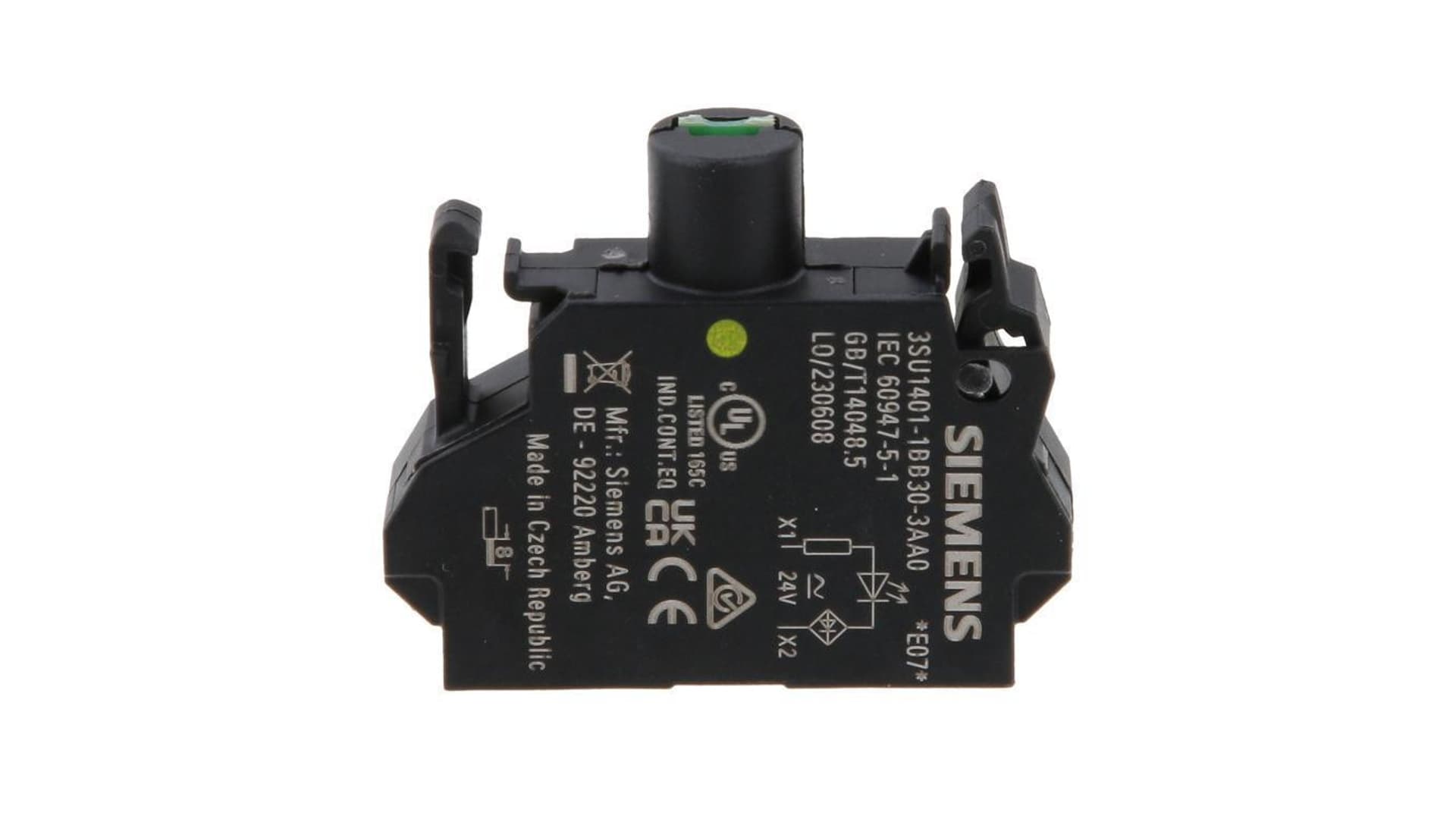 

Oprawka blok LED żółty 24V AC-DC montaż czołowy przył sprężynowe SIRIUS ACT 3SU1401-1BB30-3AA0
