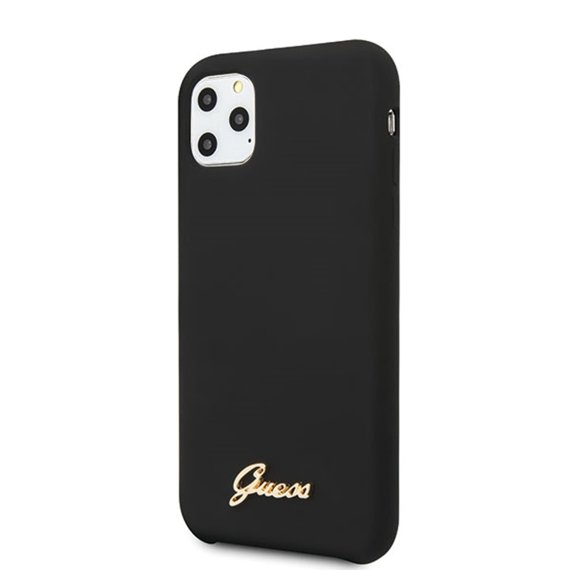 

Guess GUHCN65LSLMGBK iPhone 11 Pro Max black/czarny hard case Silicone Vintage Gold Logo