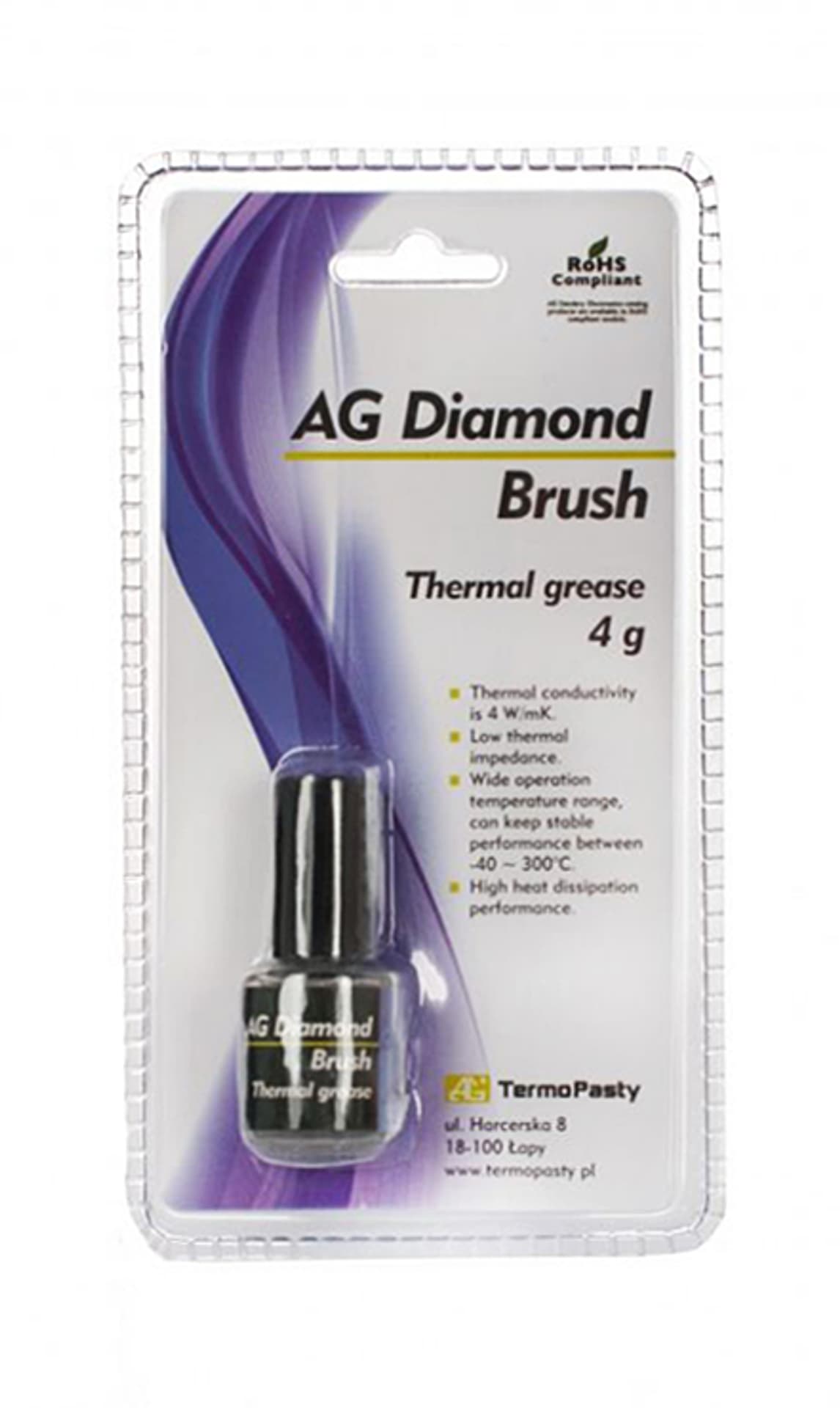 

Pasta termoprzewodząca Diamond Brush 4g AG AGT-123