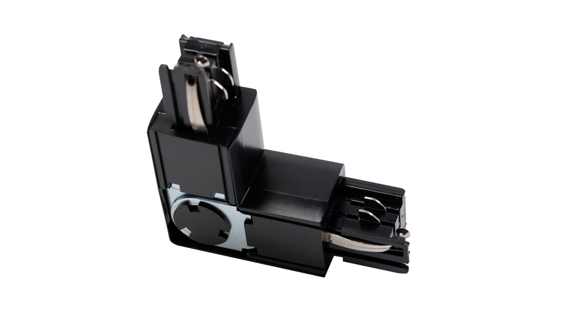 

Łącznik L 90 regulowany do szynoprzewodu 3-fazowego X-RAIL, 101x101mm, regulowany, Z/W, czarny