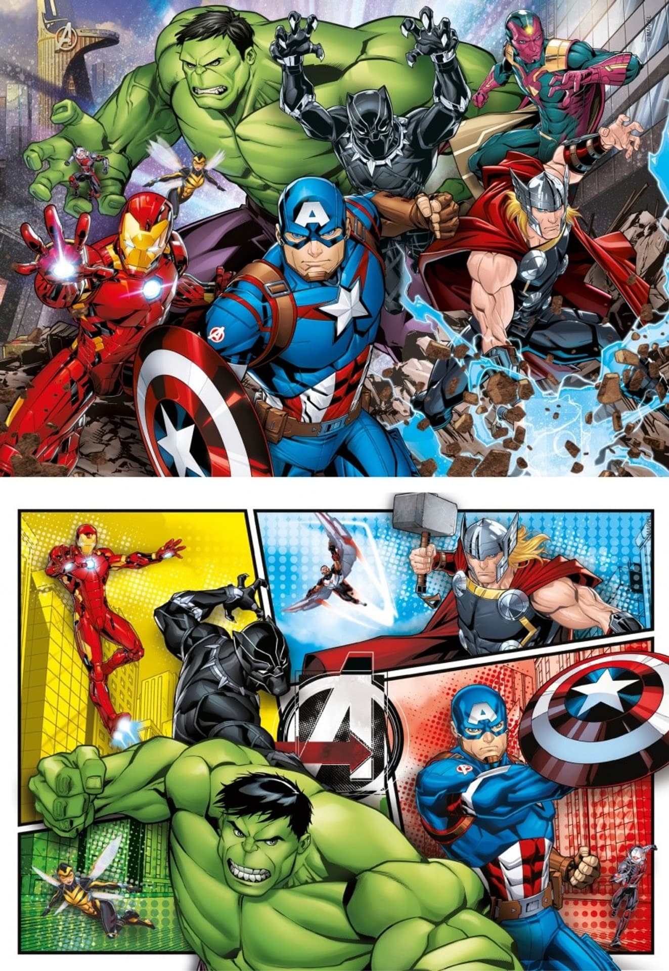 

Puzzle 2x60 elementy Super Kolor - Avengers