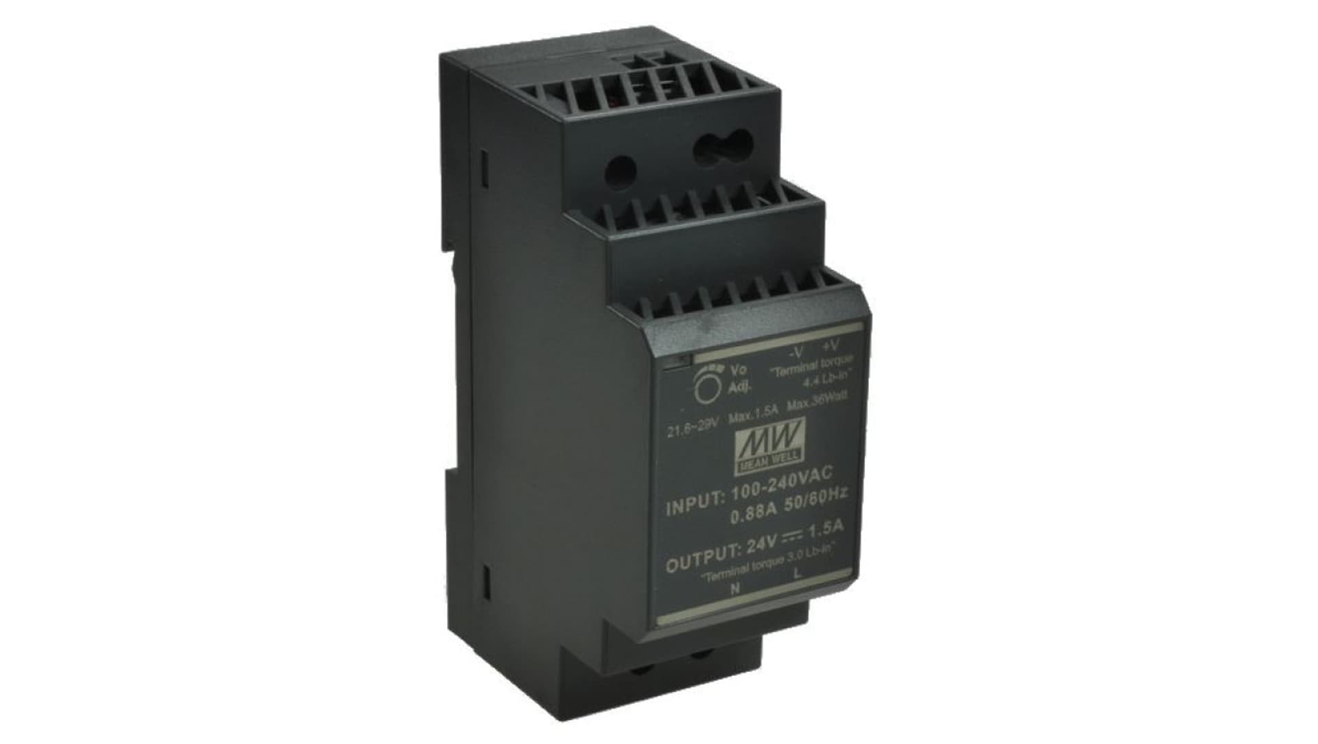 

Zasilacz impulsowy 24V DC 1,5A 30W wej. 100-240V AC 0,88A HDR-30-24