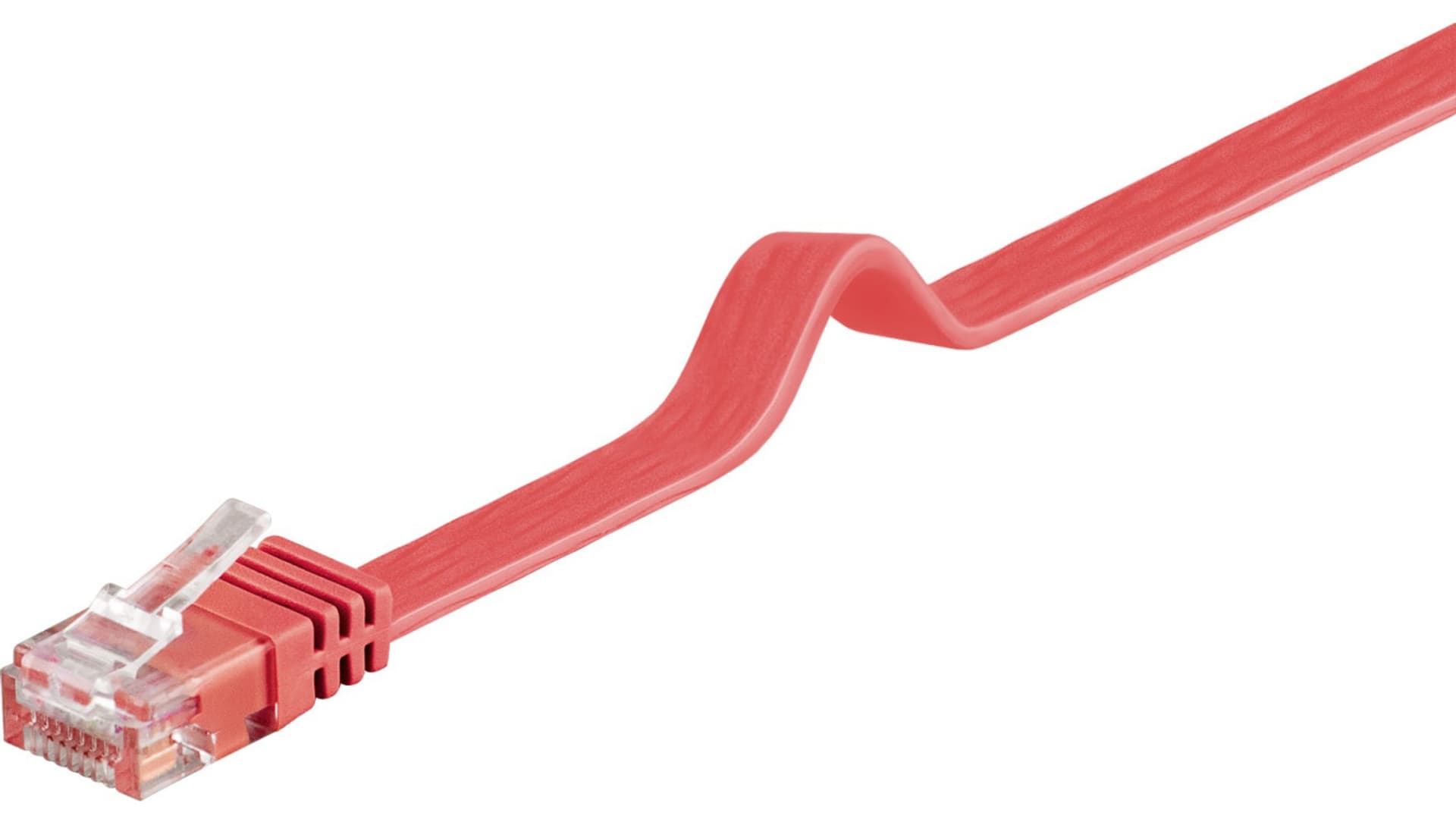 

Kabel krosowy płaski patchcord U/UTP kat.6 czerwony 1m 96400