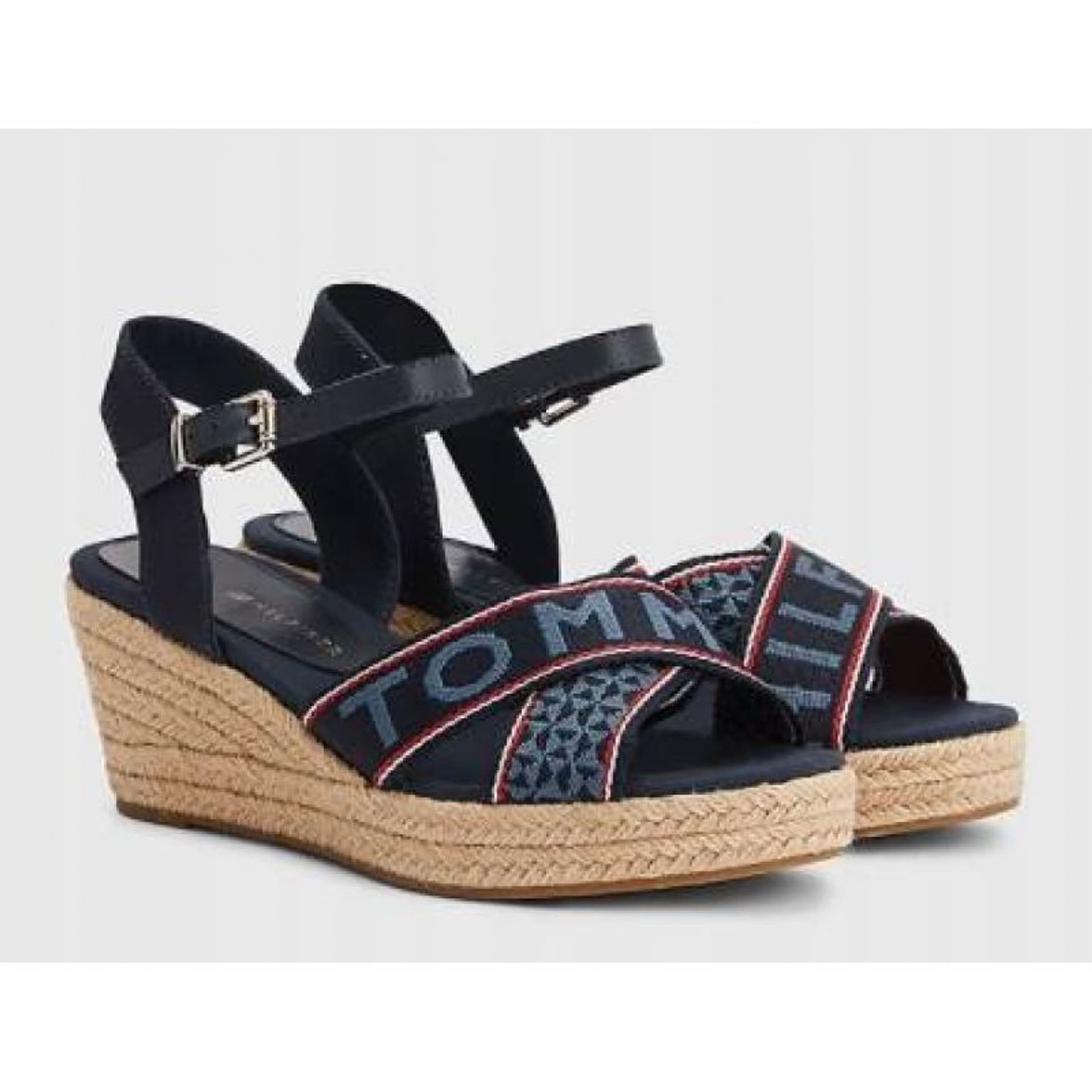 

Sandały Tommy Hilfiger Webbing Low Wedge Sandal W (kolor Granatowy)