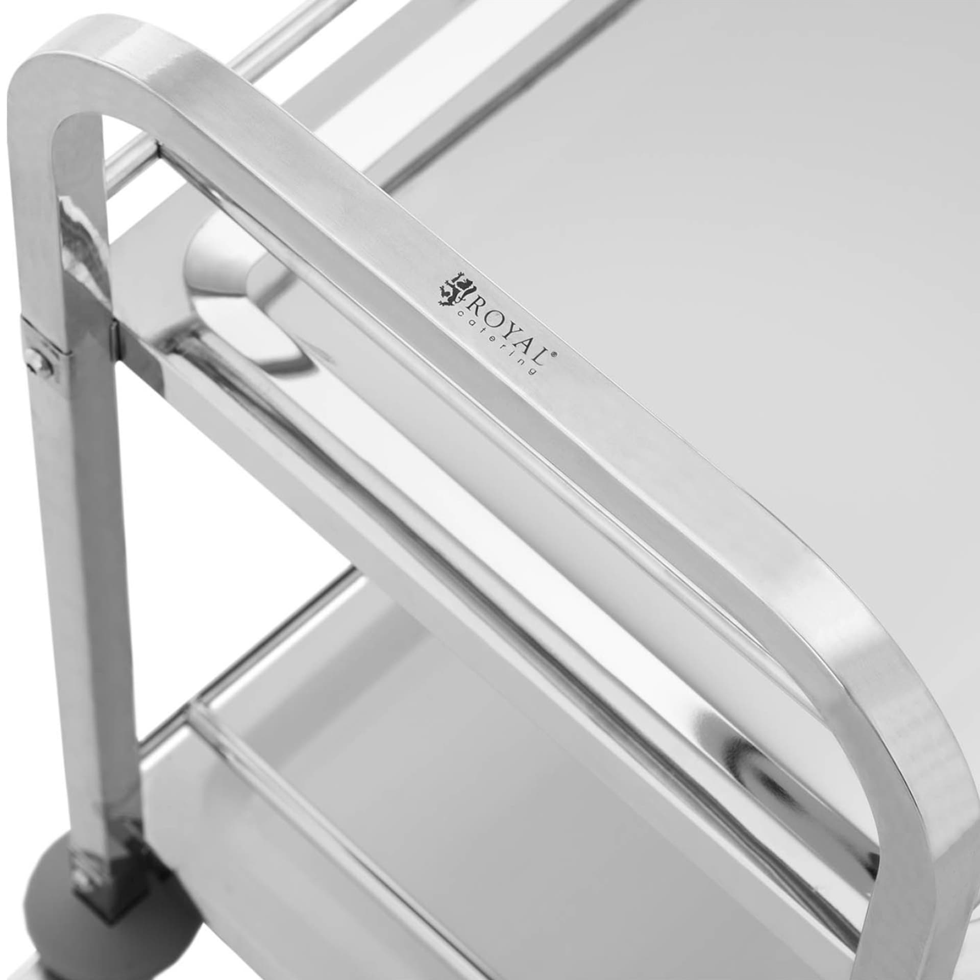 

Wózek kelnerski cateringowy do serwowania 2 półki 70 x 38 cm do 72 kg