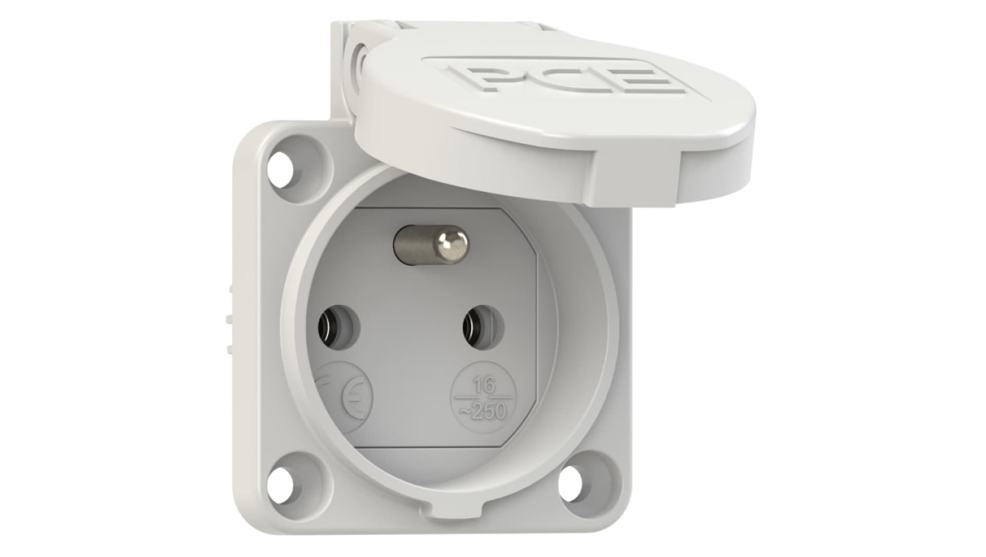 

Gniazdo tablicowe 10/16A 2P+Z 230V szare IP54 104-0g