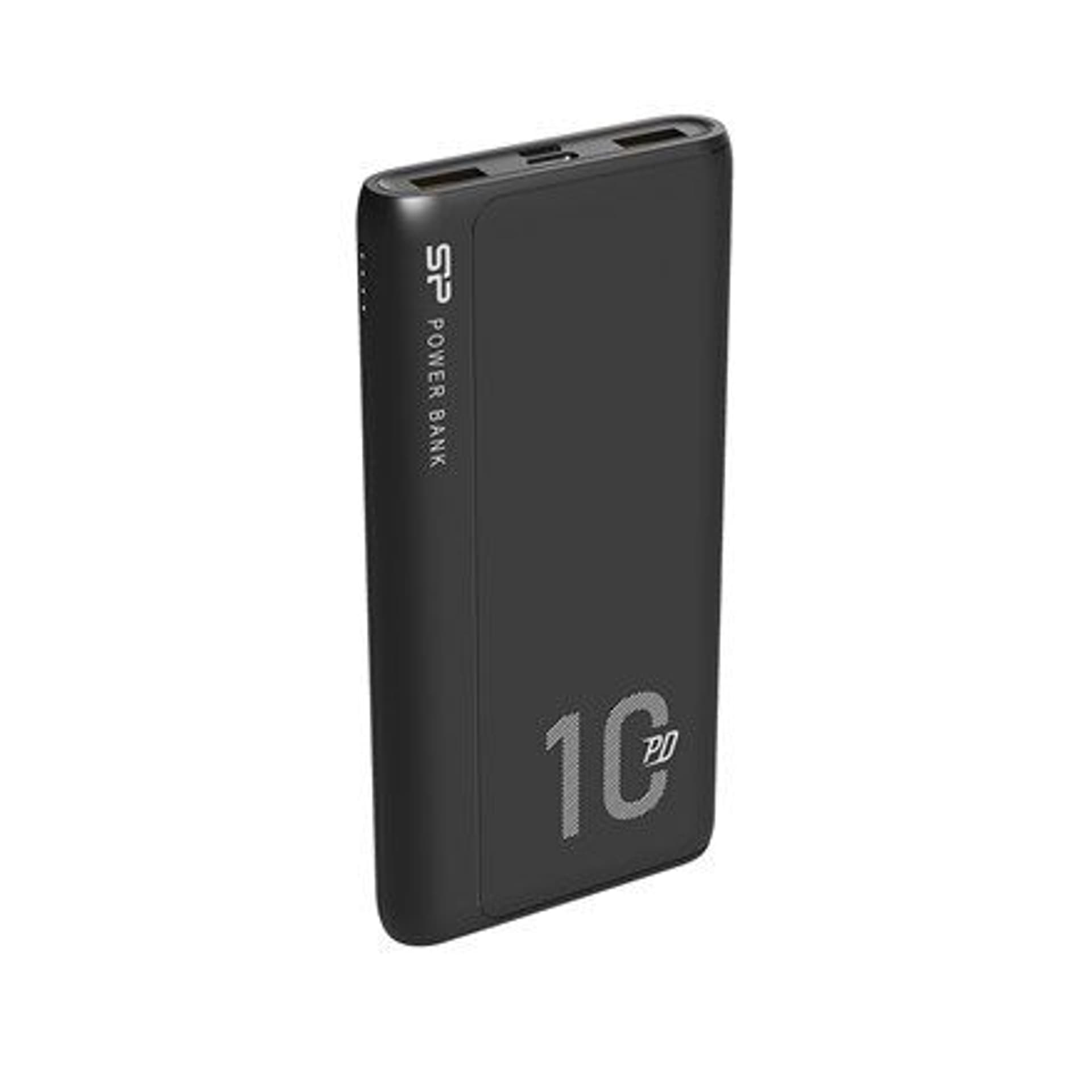 

Silicon Power Power Bank QP15 Li-Polymer, Black, 10.000 mAh, Micro USB, Type-C, 3.5 hours, USB Type-A (x2), Type-C (x1)