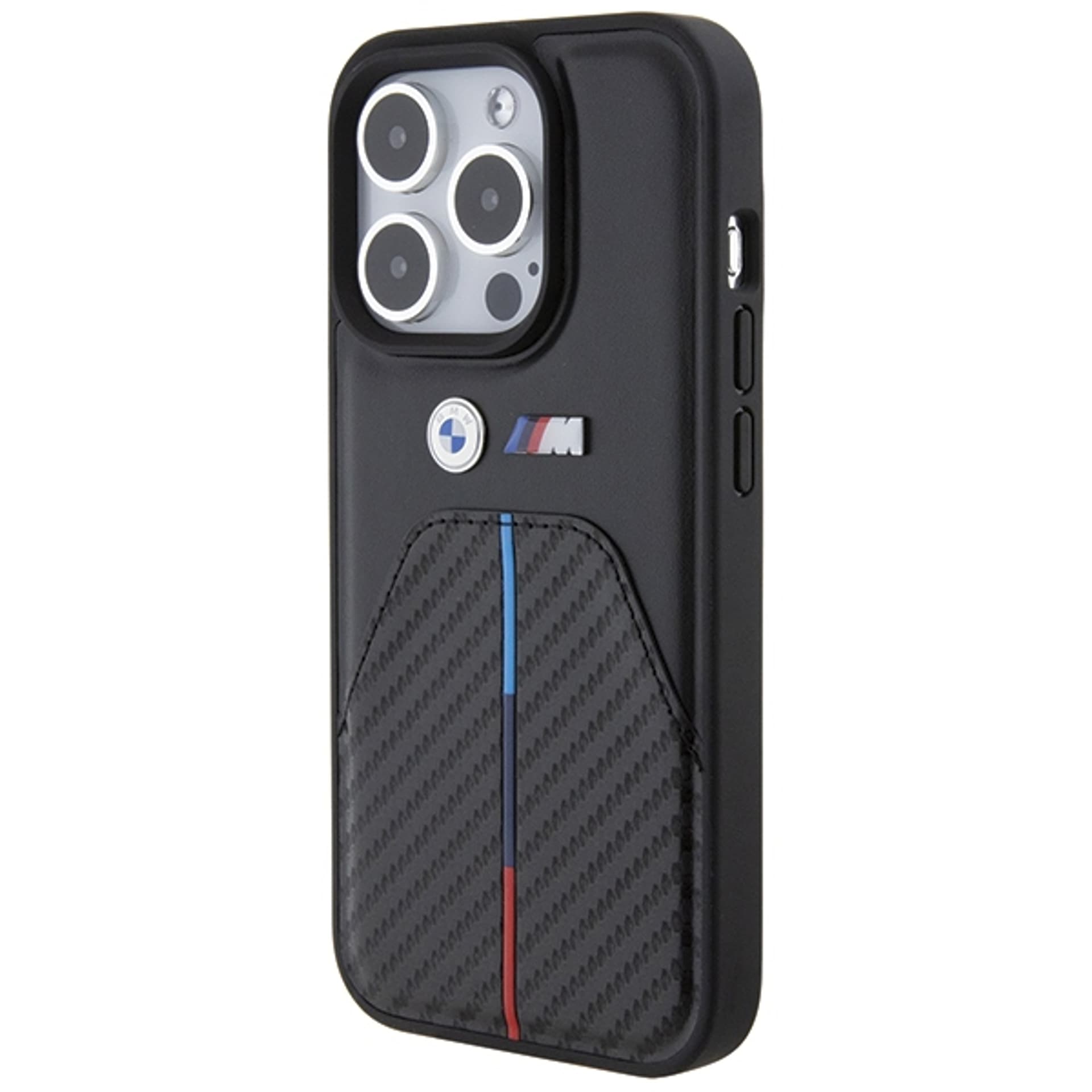 

BMW BMHCP15X22NSTB iPhone 15 Pro Max 6.7" czarny/black Stamped Tricolor Stripe