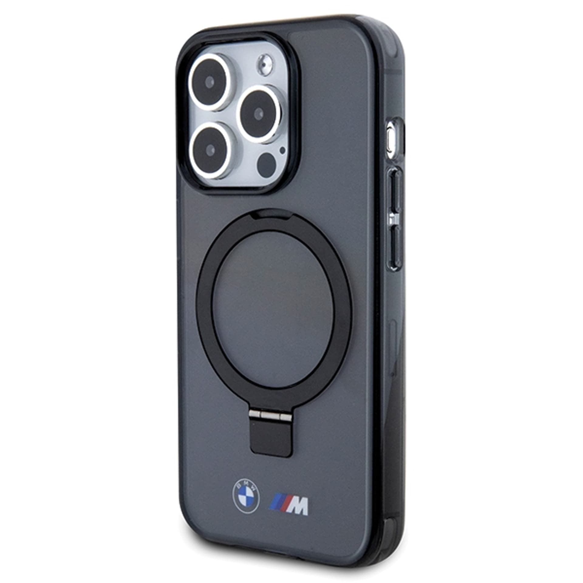 

BMW BMHMP15LURSK iPhone 15 Pro 6.1" czarny/black hardcase Ring Stand M Collection MagSafe