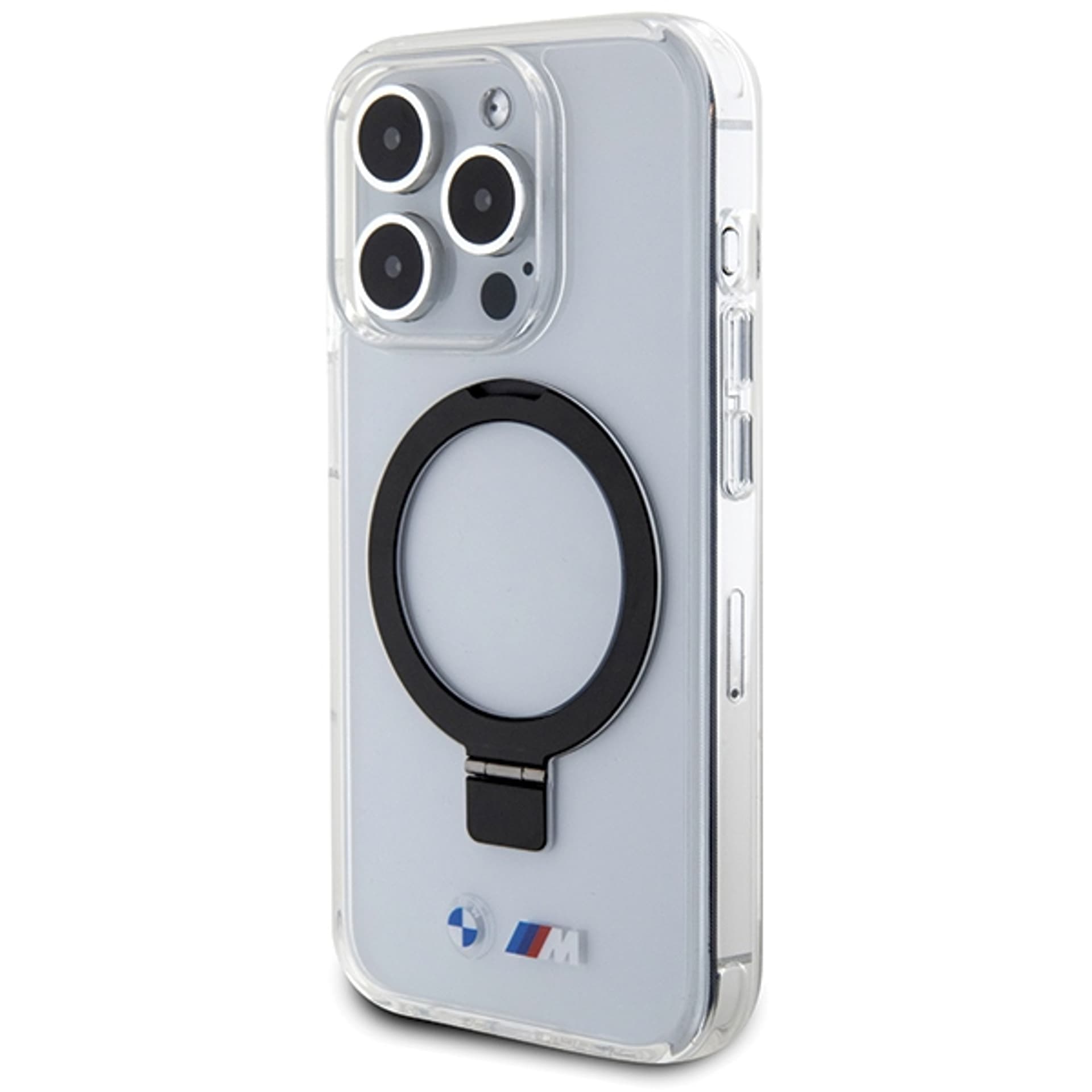 

BMW BMHMP15LURST iPhone 15 Pro 6.1" przeźroczysty/clear hardcase Ring Stand M Collection MagSafe