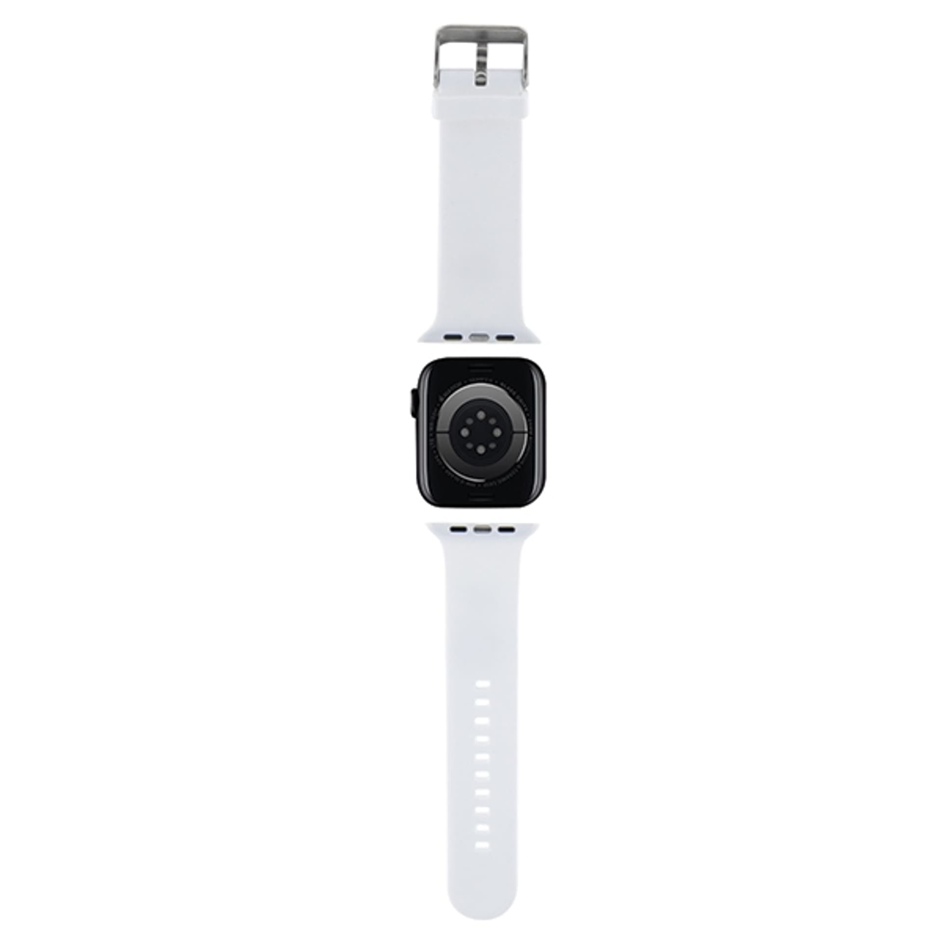 

Karl Lagerfeld Pasek KLAWMSLKNH Apple Watch 38/40/41mm biały/white strap 3D Rubber Karl Head