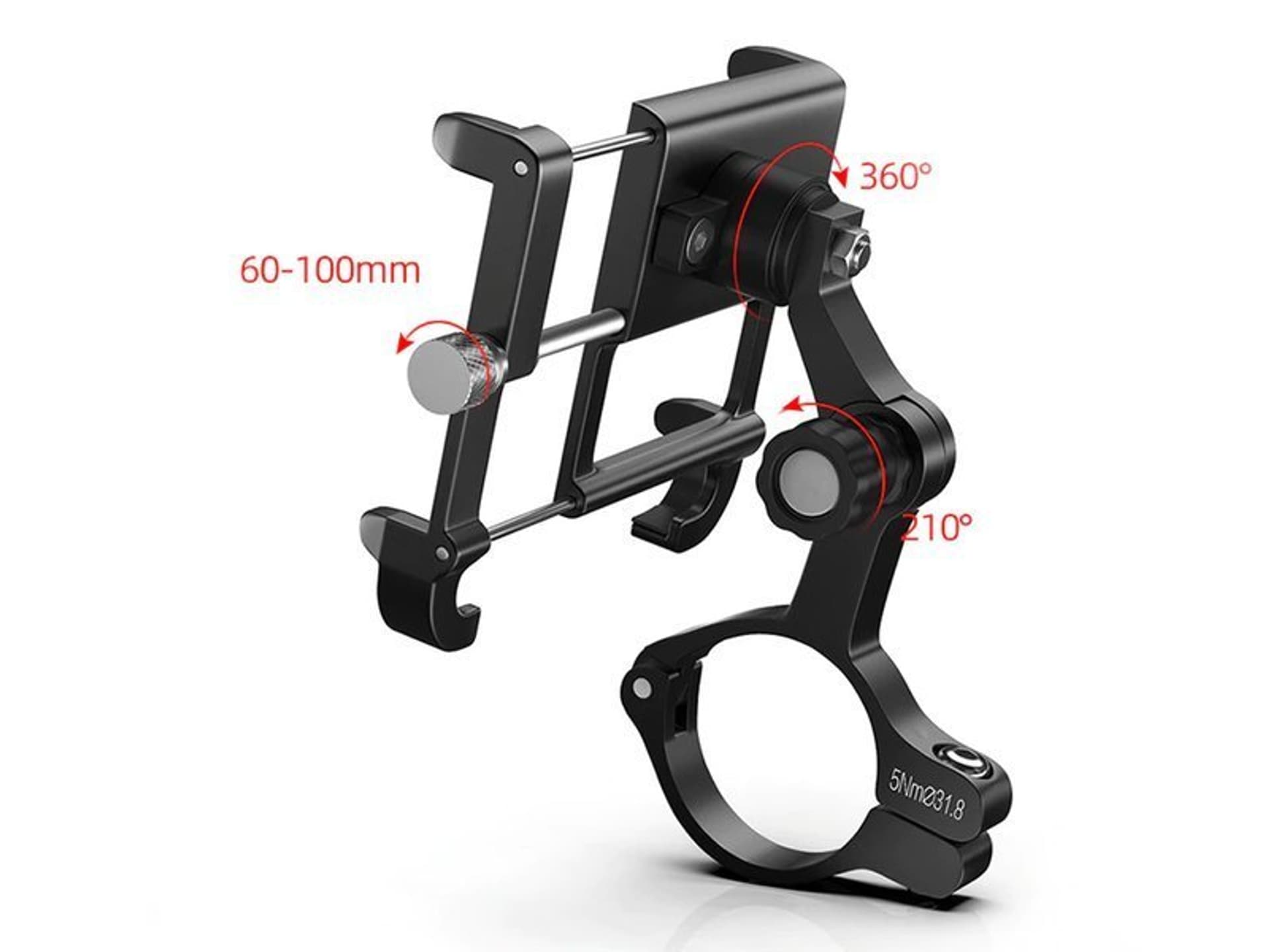 

Uchwyt rowerowy motocyklowy GUB Plus 11 na telefon GPS aluminiowy Czarny
