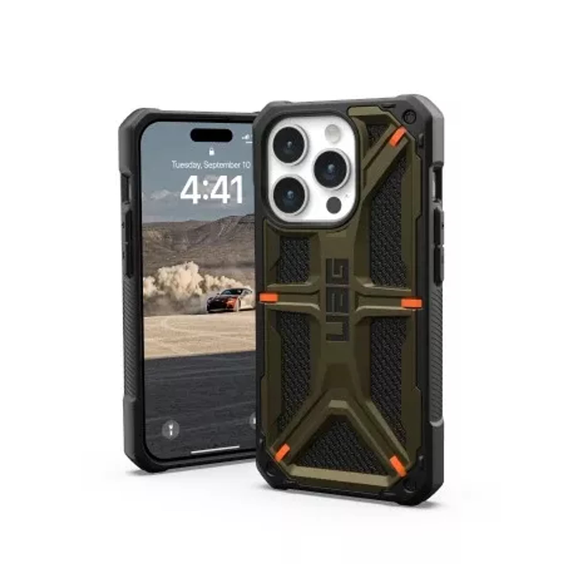 

Etui UAG Monarch - obudowa ochronna do iPhone 15 Pro (kevlar element green)