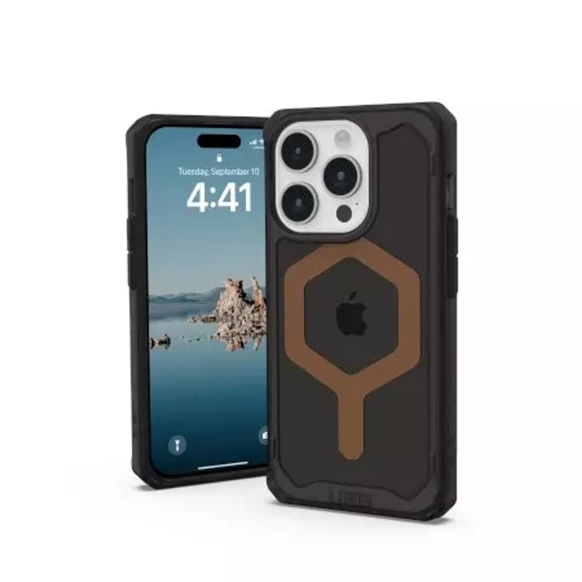 

Etui UAG Plyo Magsafe - obudowa ochronna do iPhone 15 Pro kompatybilna z MagSafe (black-bronze)