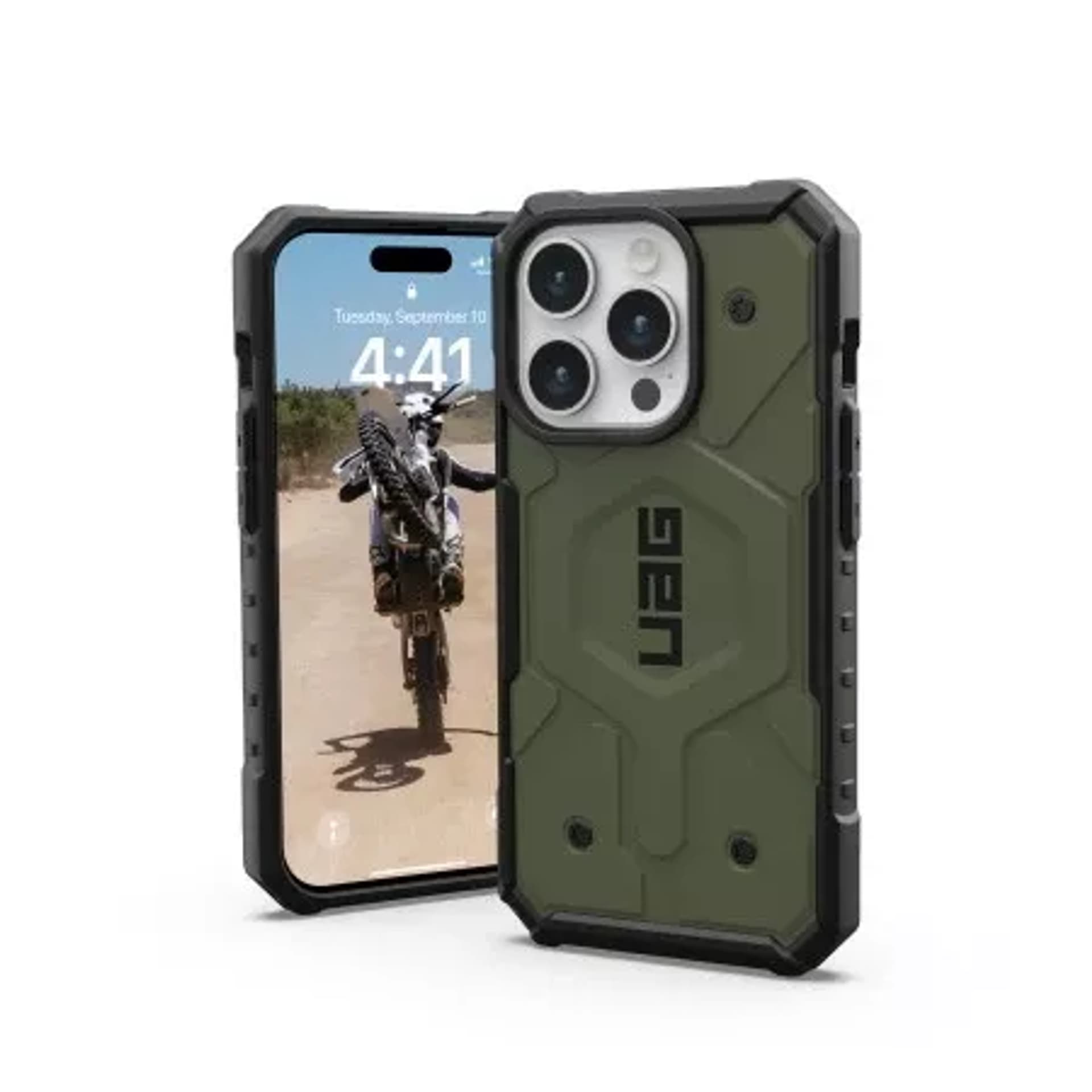 

Etui UAG Pathfinder Magsafe - obudowa ochronna do iPhone 15 Pro (olive)