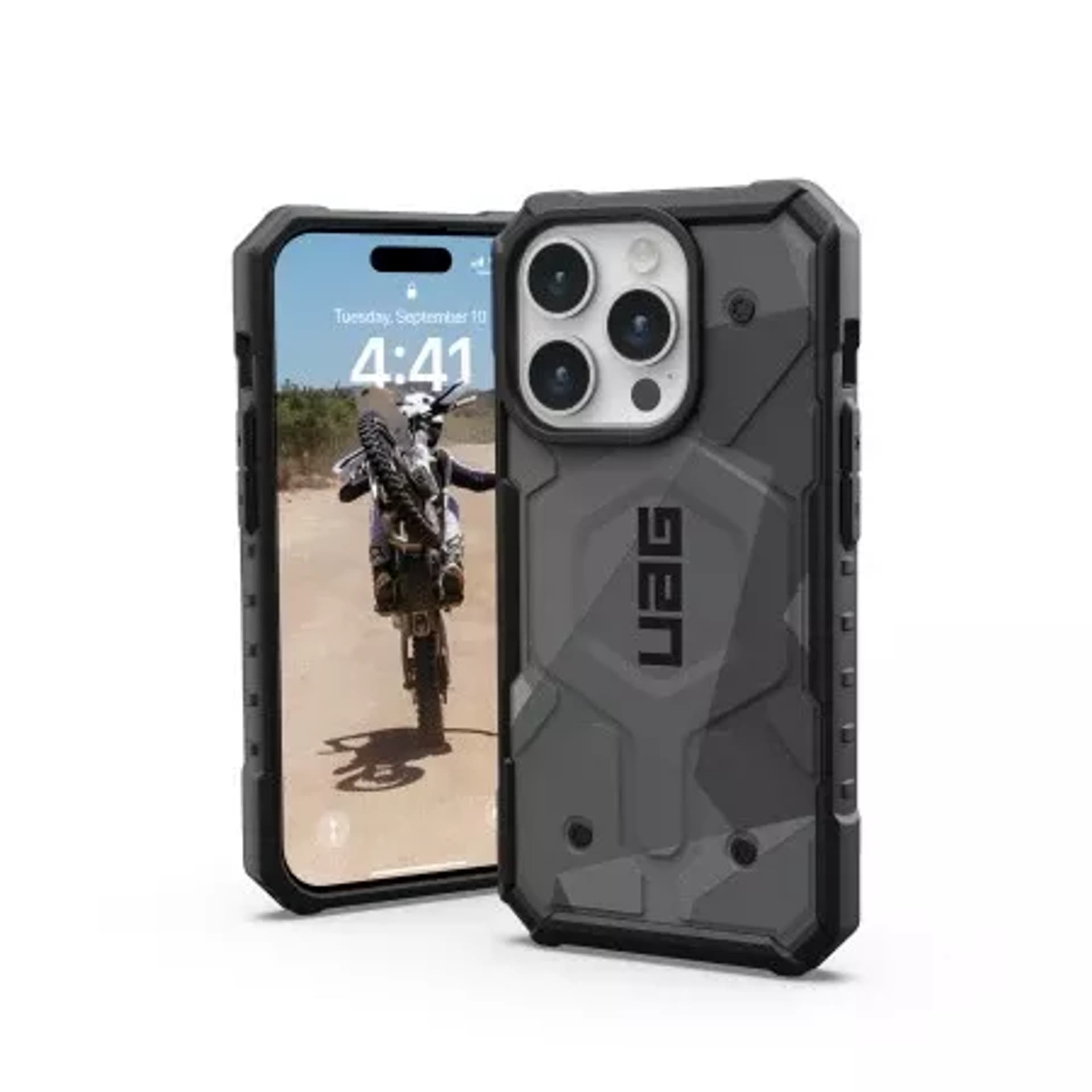 

Etui UAG Pathfinder - obudowa ochronna do iPhone 15 Pro (geo camo)