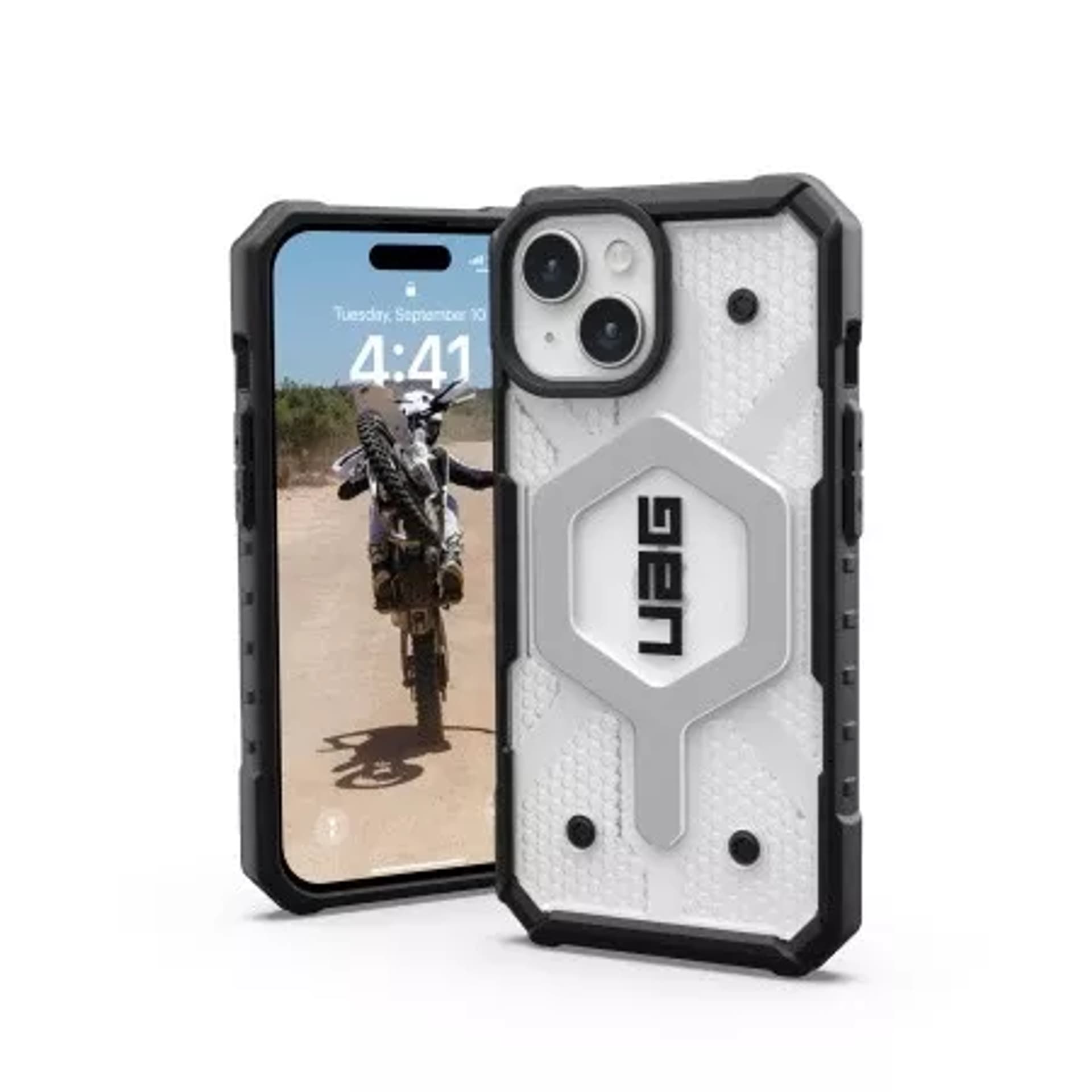 

Etui UAG Pathfinder Magsafe - obudowa ochronna do iPhone 15 (ice)