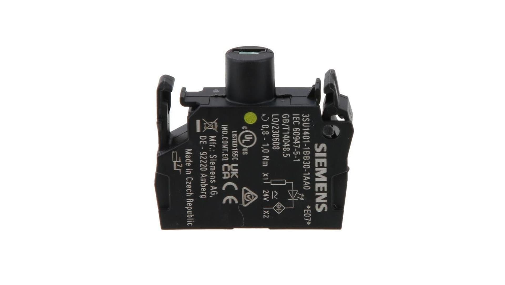 

Oprawka blok LED żółty 24V AC-DC montaż czołowy przył śrubowe SIRIUS ACT 3SU1401-1BB30-1AA0