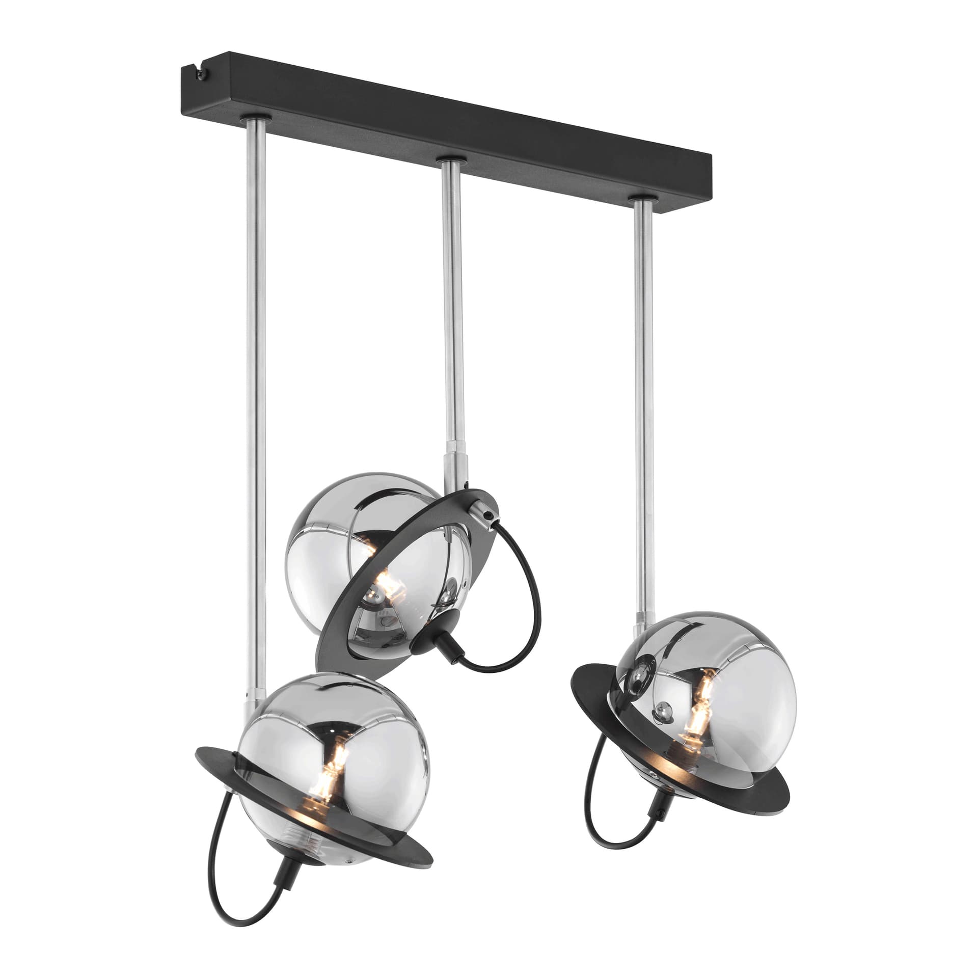 

OTRIS 3P, lampa wisząca, 3xG9 LED, max. 3x12W, metal, czarny/nikiel, klosz szklany