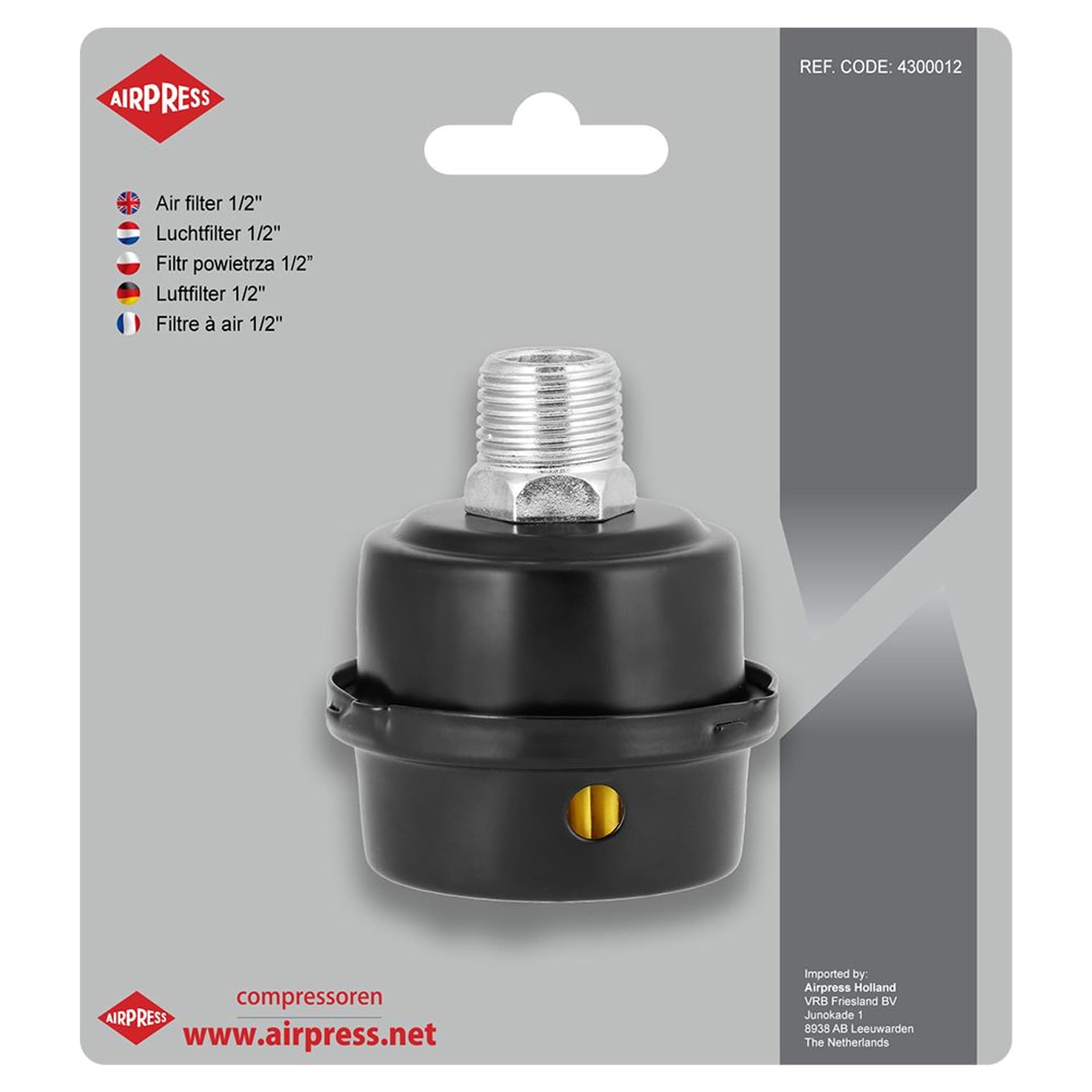 

FILTR POWIETRZA ZASSAWNY 1/2''
