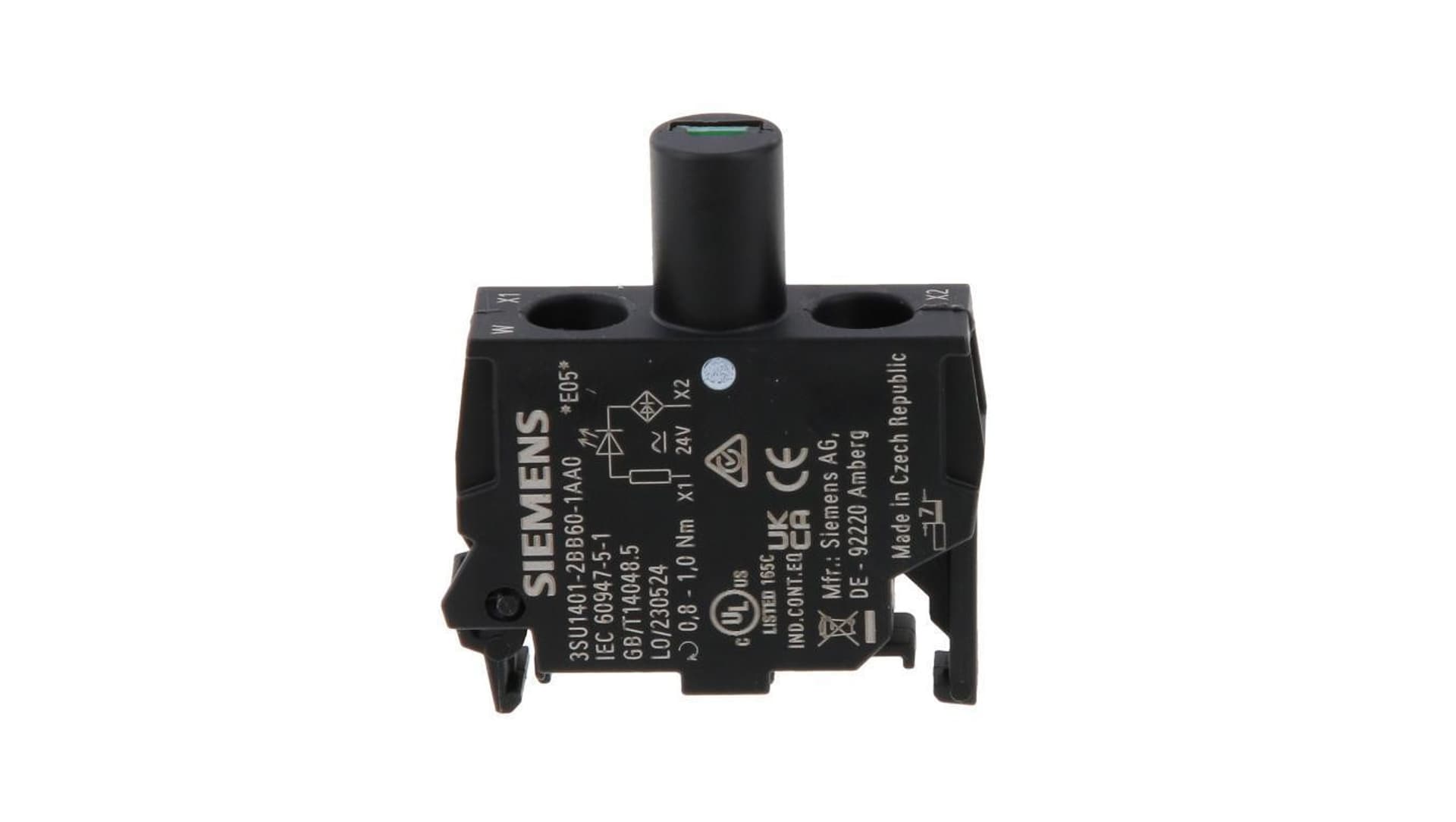 

Oprawka blok LED biały 24V AC-DC montaż w obudowie przył śrubowe SIRIUS ACT 3SU1401-2BB60-1AA0