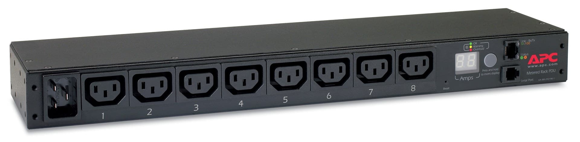 

APC RACK PDU, METERED, 1U, 16A, 208/230V, (8) C13, 8) c1
