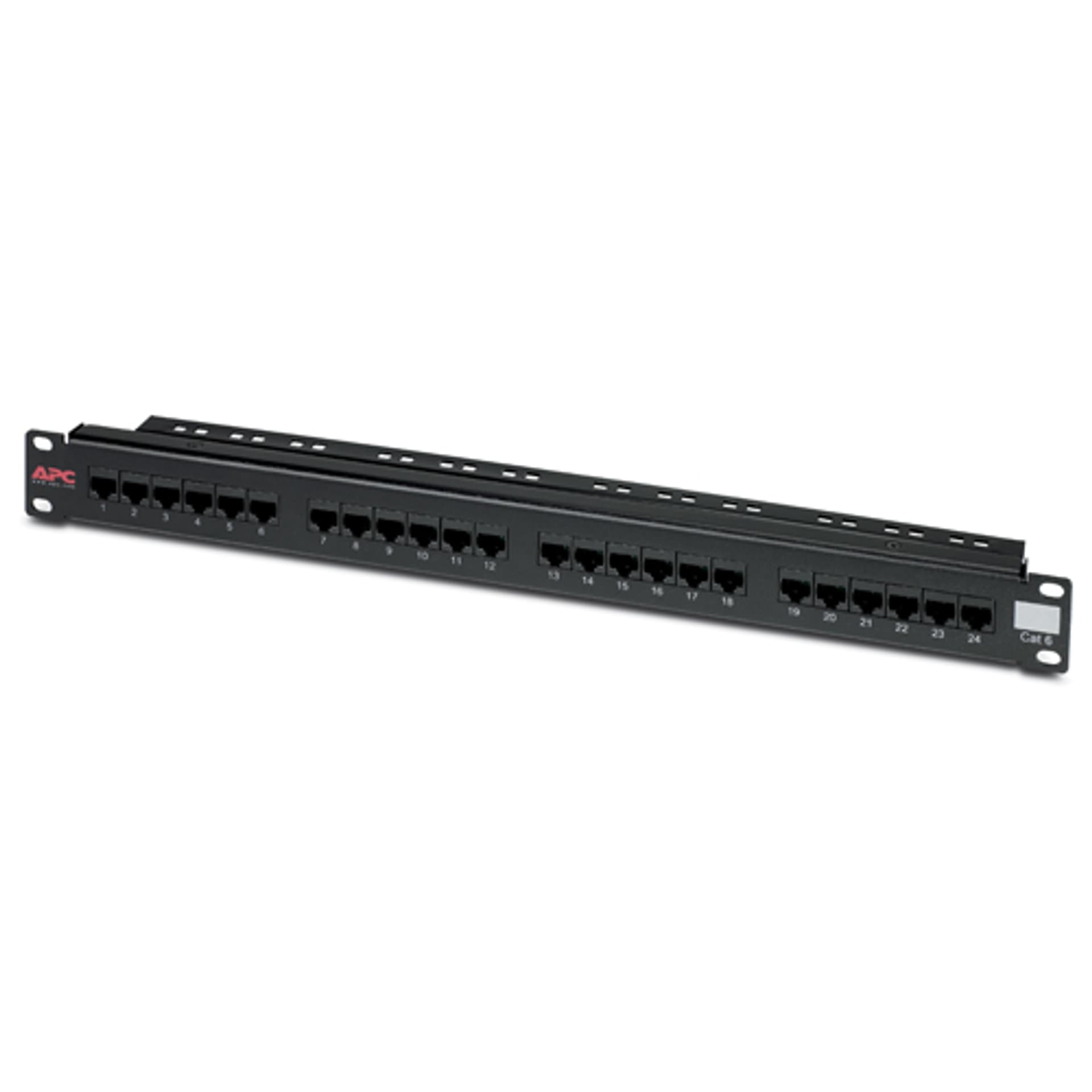 

APC CAT 6 Patch Panel, 24 port RJ45 to 110 568 A/B color coded