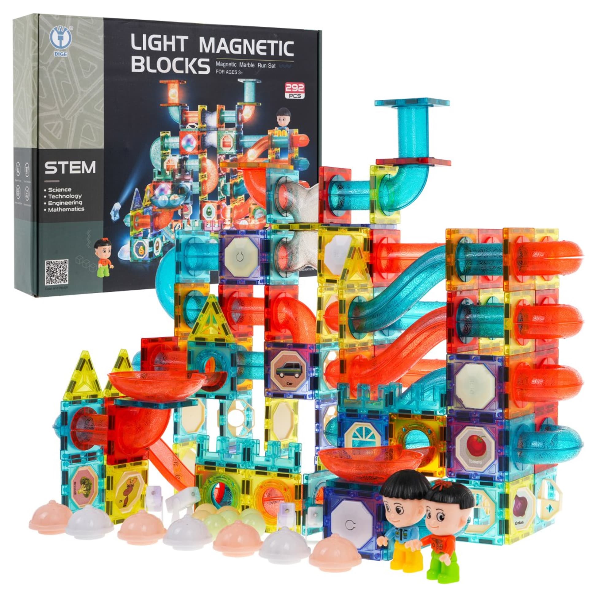 

Klocki Magnetyczne Zestaw 292 elementów