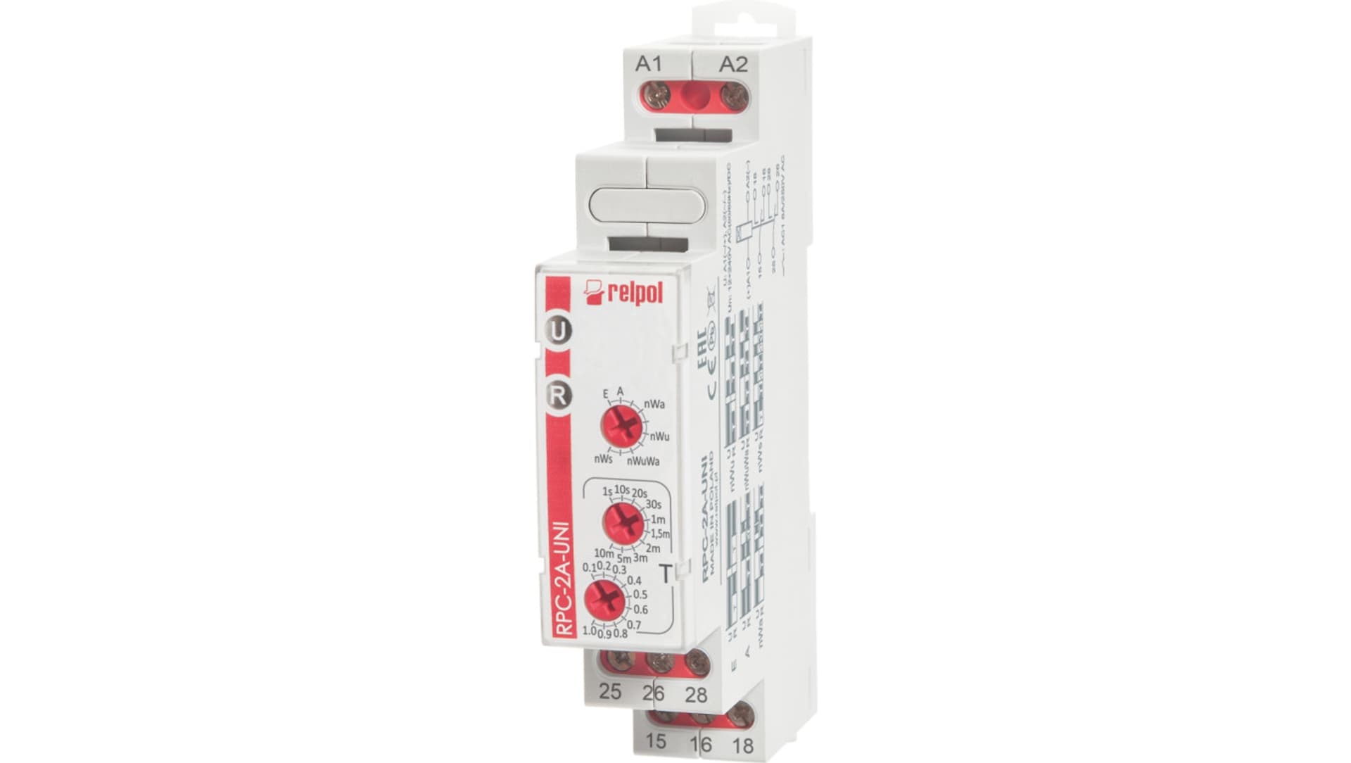 

Przekaźnik czasowy 1P 12-240VAC/DC RPC-2A-UNI 863217