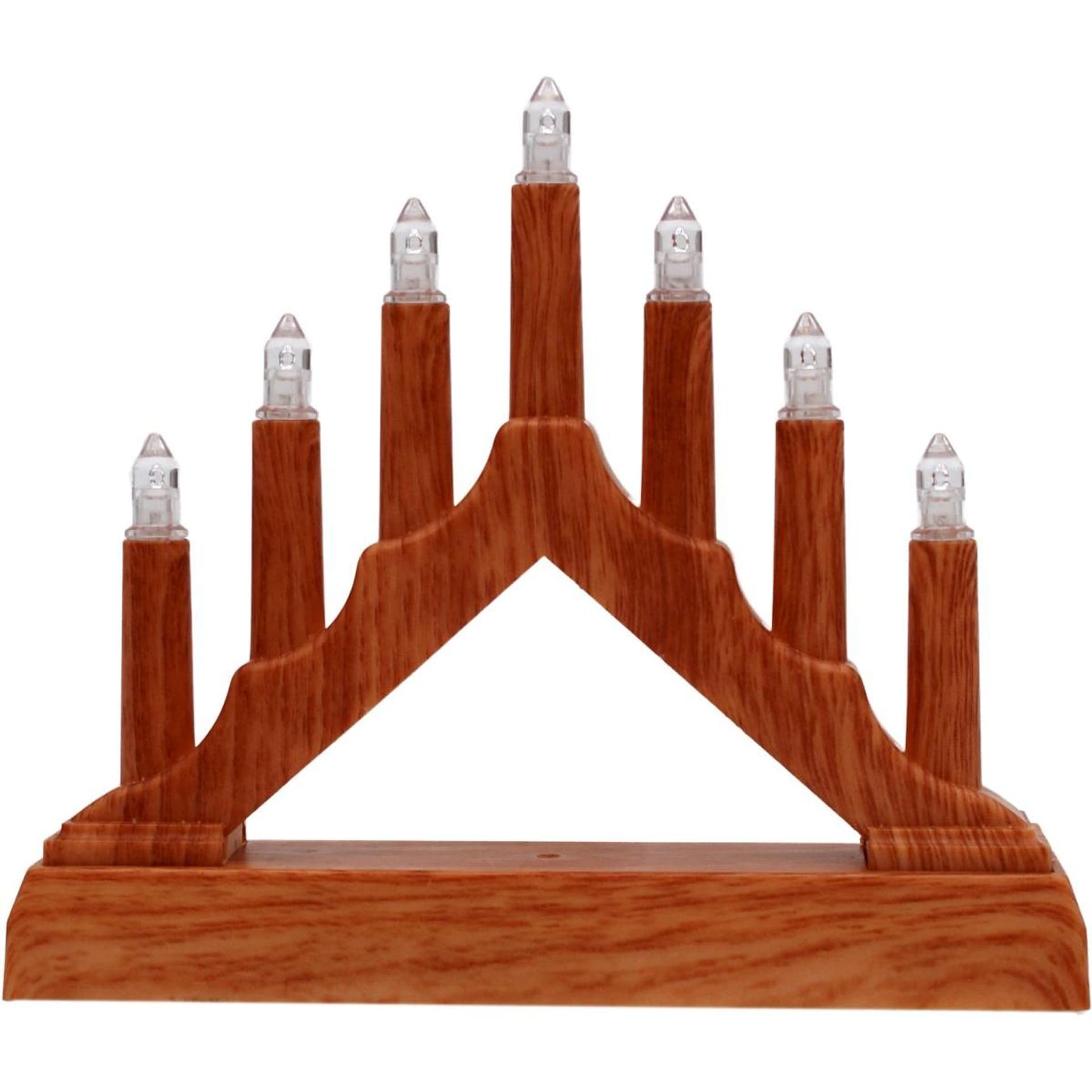 

ŚWIECZNIK ADWENTOWY 15,5x3,2x13,5CM 7 LED ZASILANY NA BATERIE CIEMNY