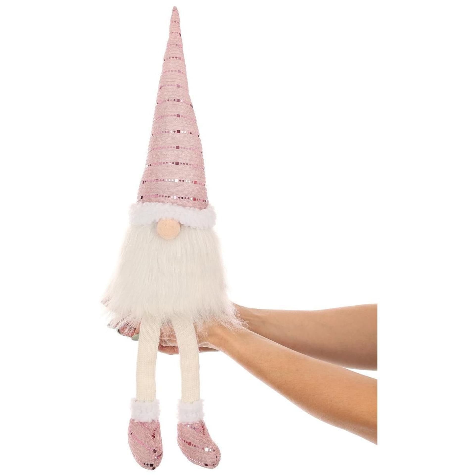 

SKRZAT DEKORACYJNY SHINY SANTA 38+20CM RÓŻOWY