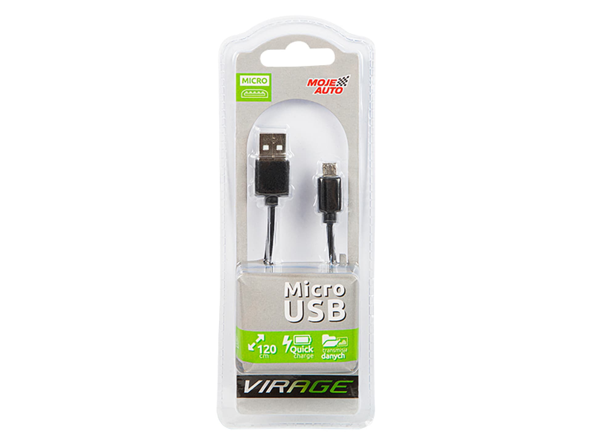 

66-161# Przyłącze usb a - micro b 1,2m czarne bl