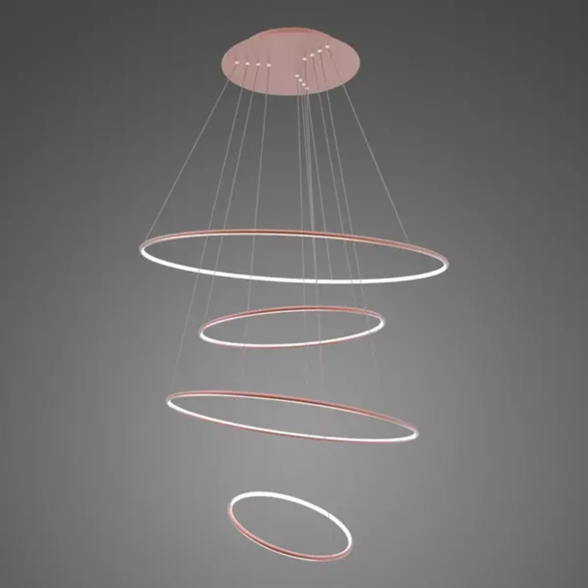 

Lampa wisząca Ledowe okręgi No.4 Φ100 cm in 4k różowe złoto Altavola Design (Barwa światła barwa dzienna, Kierunek padania światła do wewnątrz, Kolor różowe złoto, Możliwość ściemniania nie)
