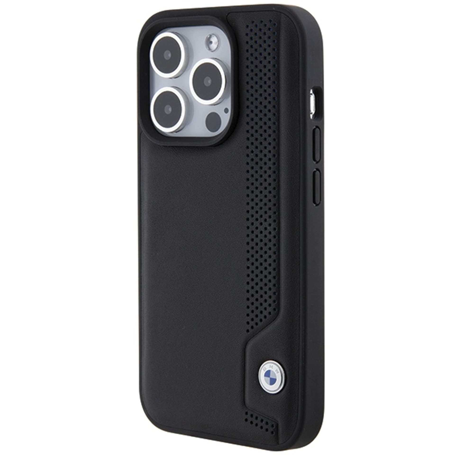 

BMW BMHCP15X22RBDK iPhone 15 Pro Max 6.1" czarny/black hardcase Leather Blue Dots