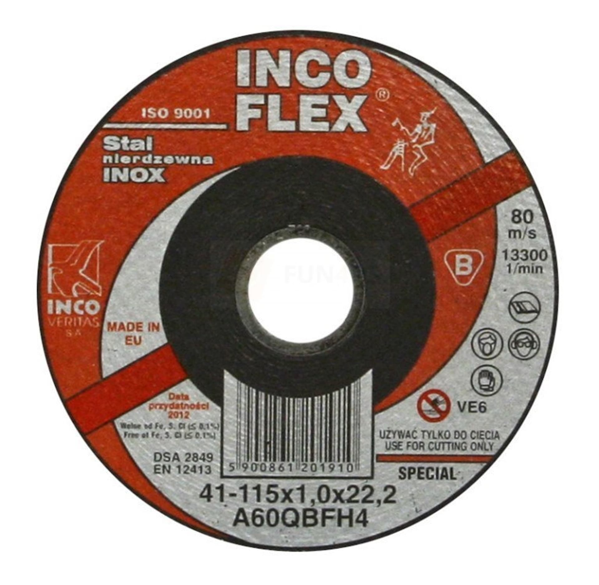 

TARCZA PŁASKA INOX T1A 115*1.0*22
