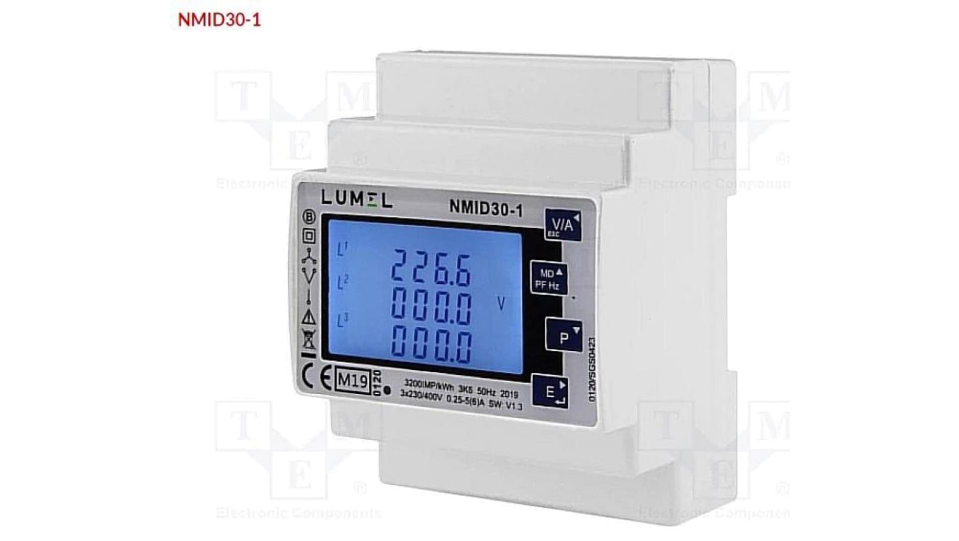 

Miernik energii sieci 1- i 3-faz. z certyfikatem MID 1/5A NMID30-1