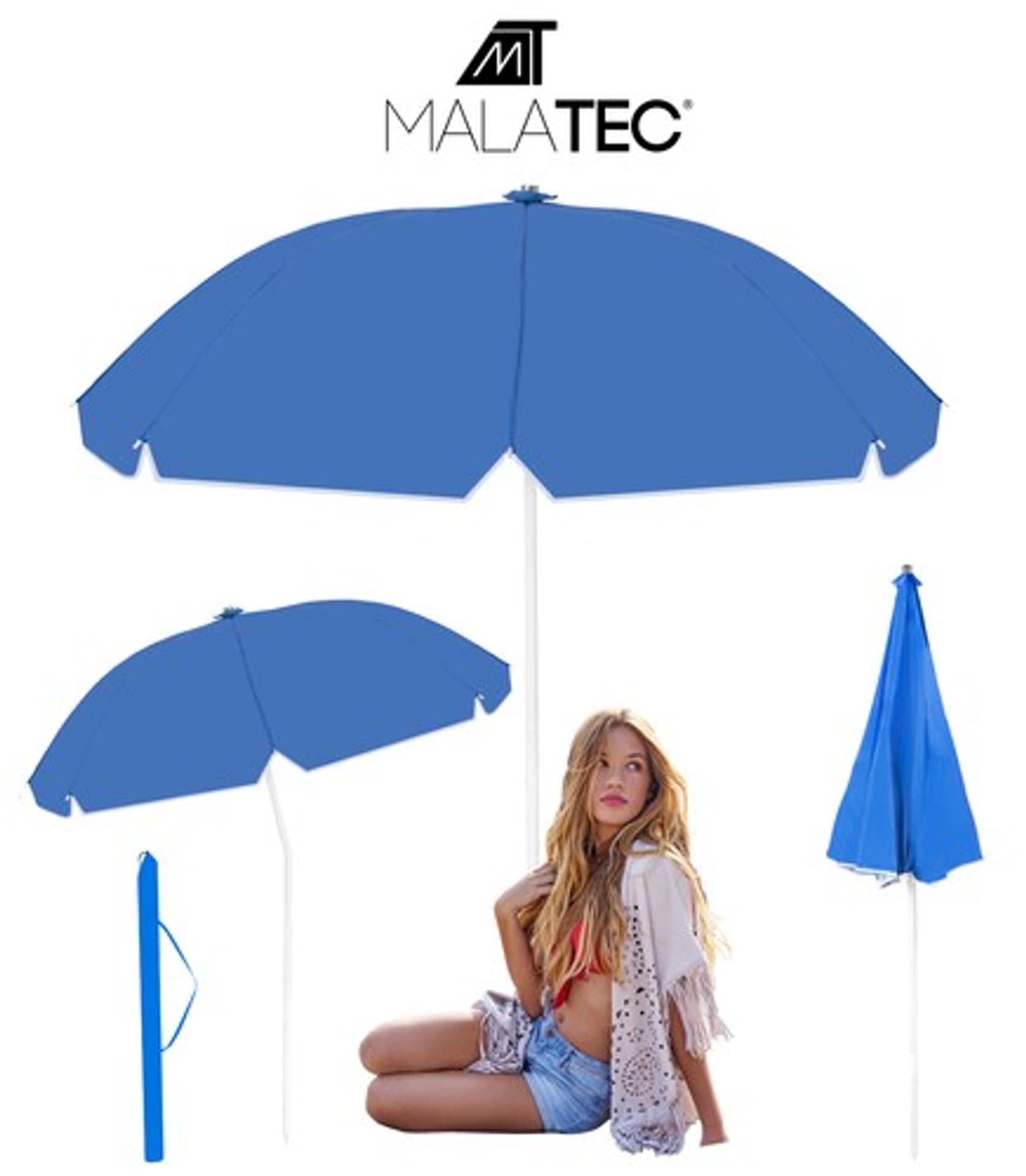 

Parasol plażowy / ogrodowy Majorka 2,4m niebieski