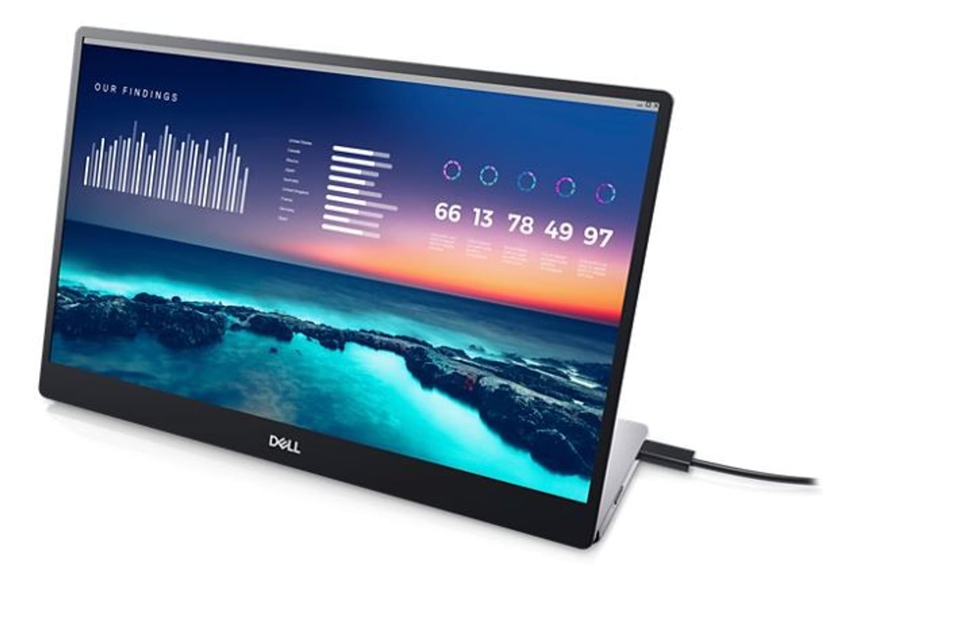 

Monitor DELL 14" 1920 x 1080 210-BHQQ Srebrno-czarny